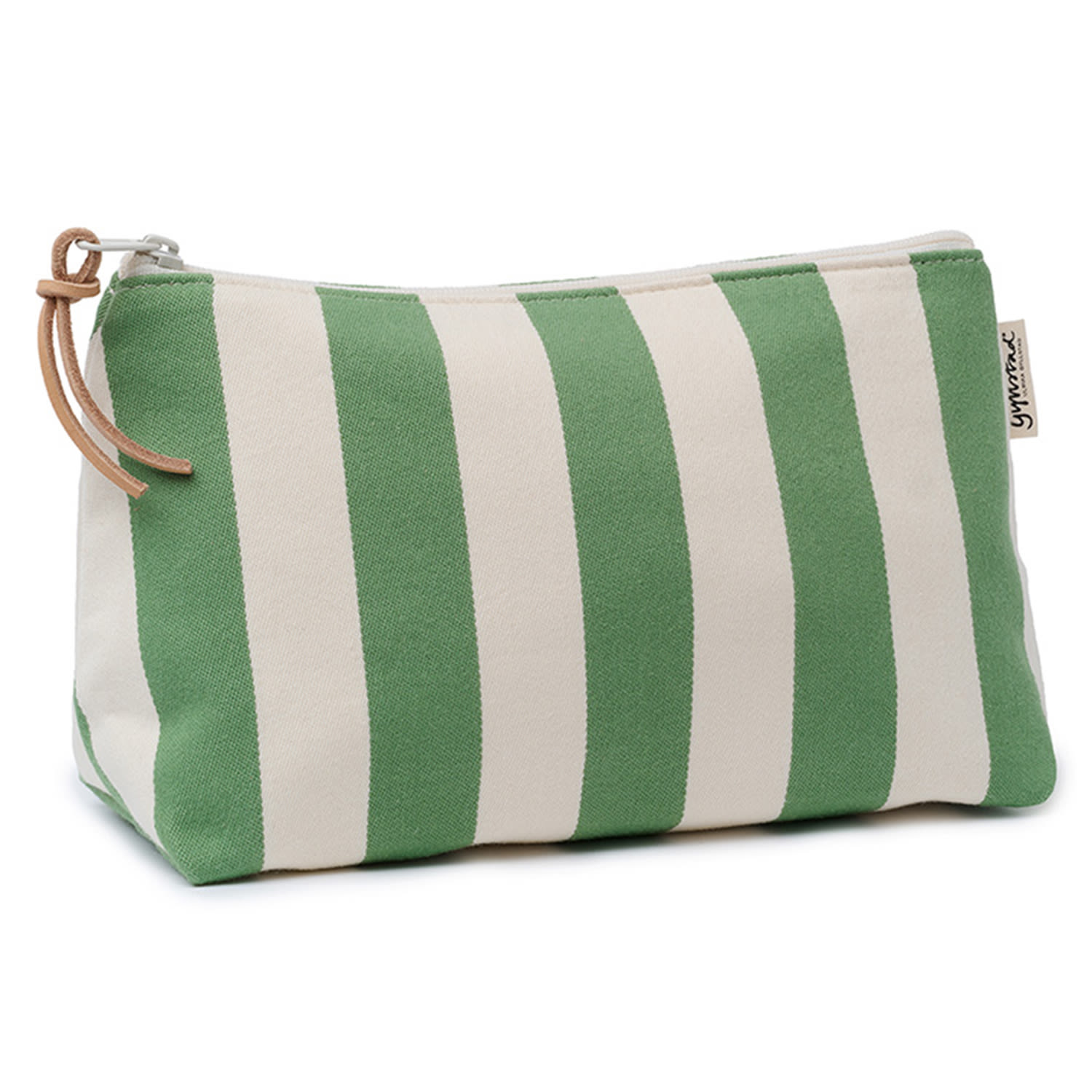 Nora Stripe Limeleaf Green Wash Bag L Gyllstad