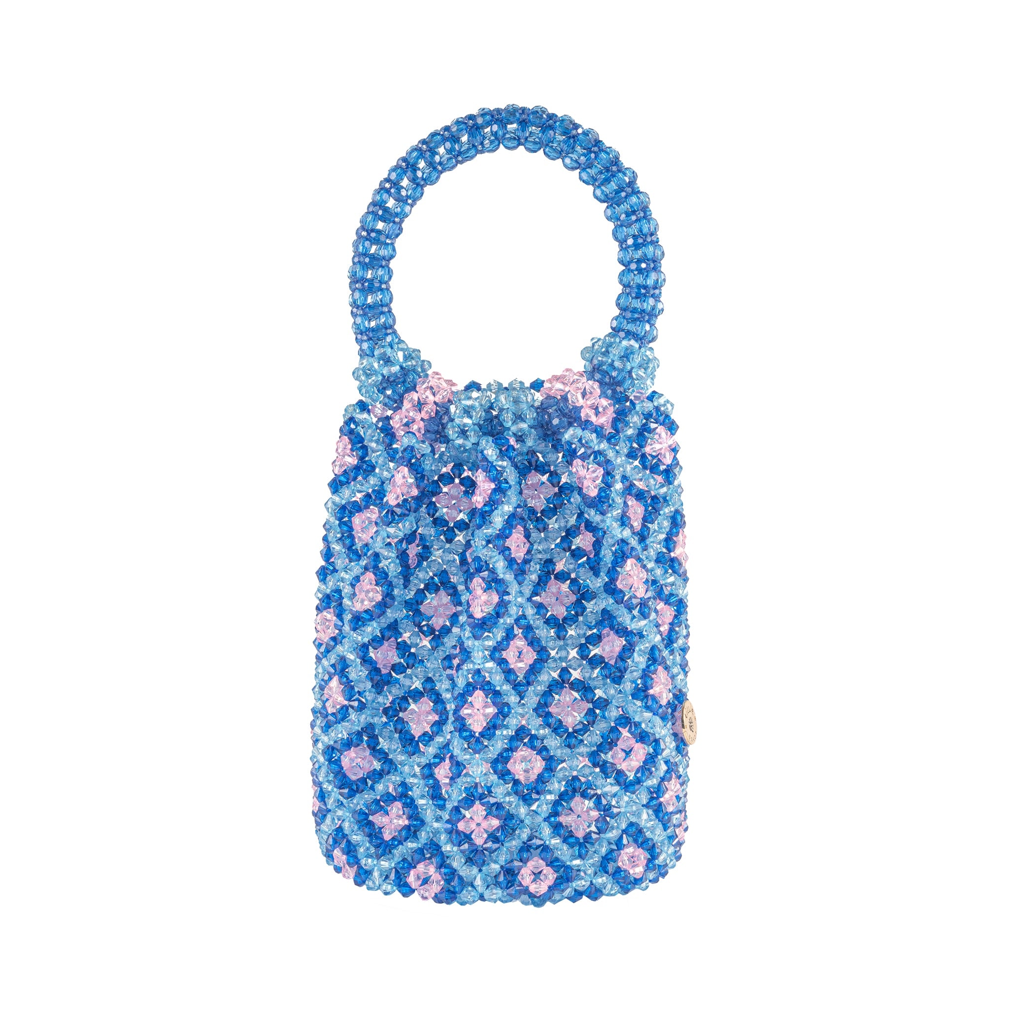 Tillie Beads Women's Blue Bubblegum Splash Bucket Bead Bag