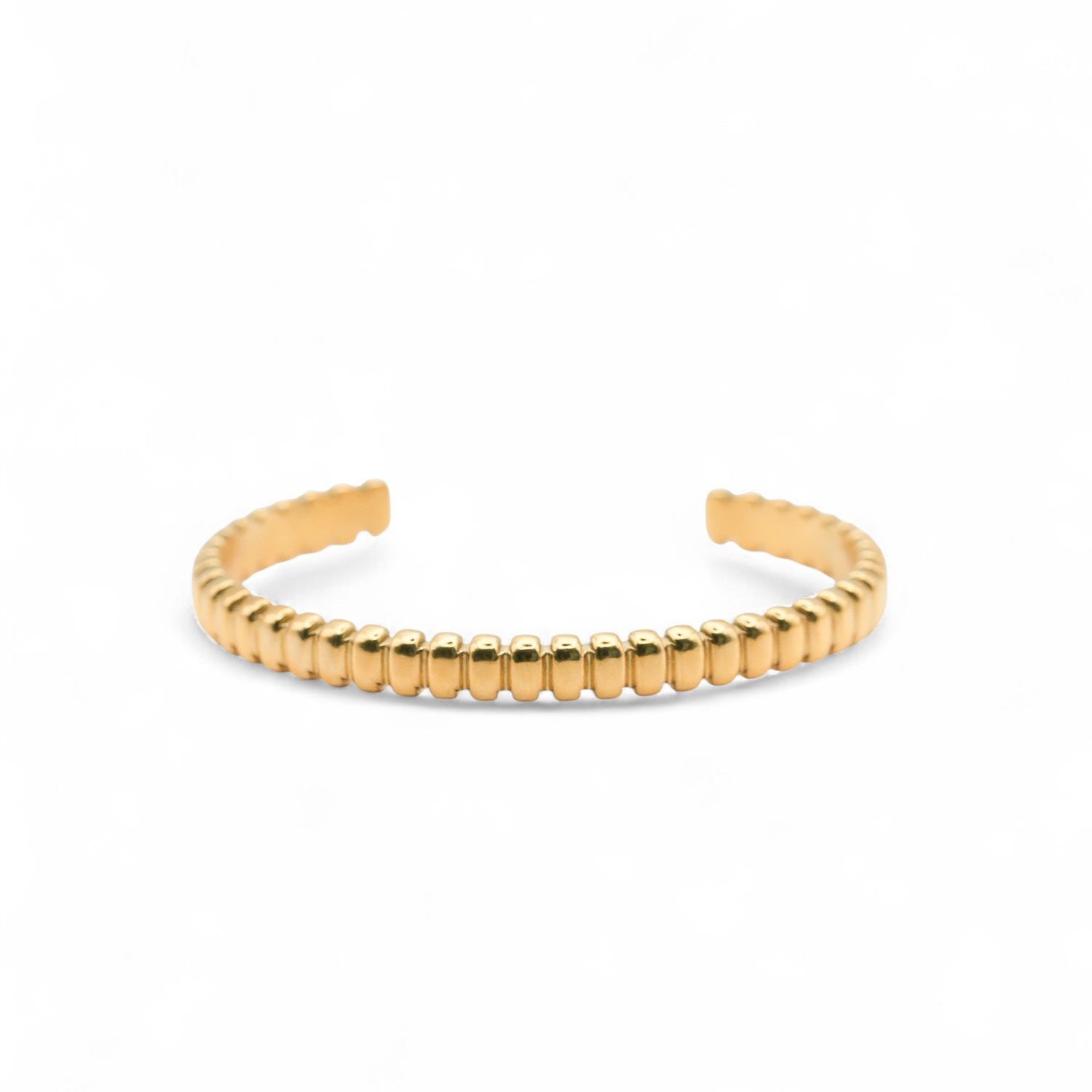 Miss Cecilia Women's Gold Beads Cuff Bangle In Gold