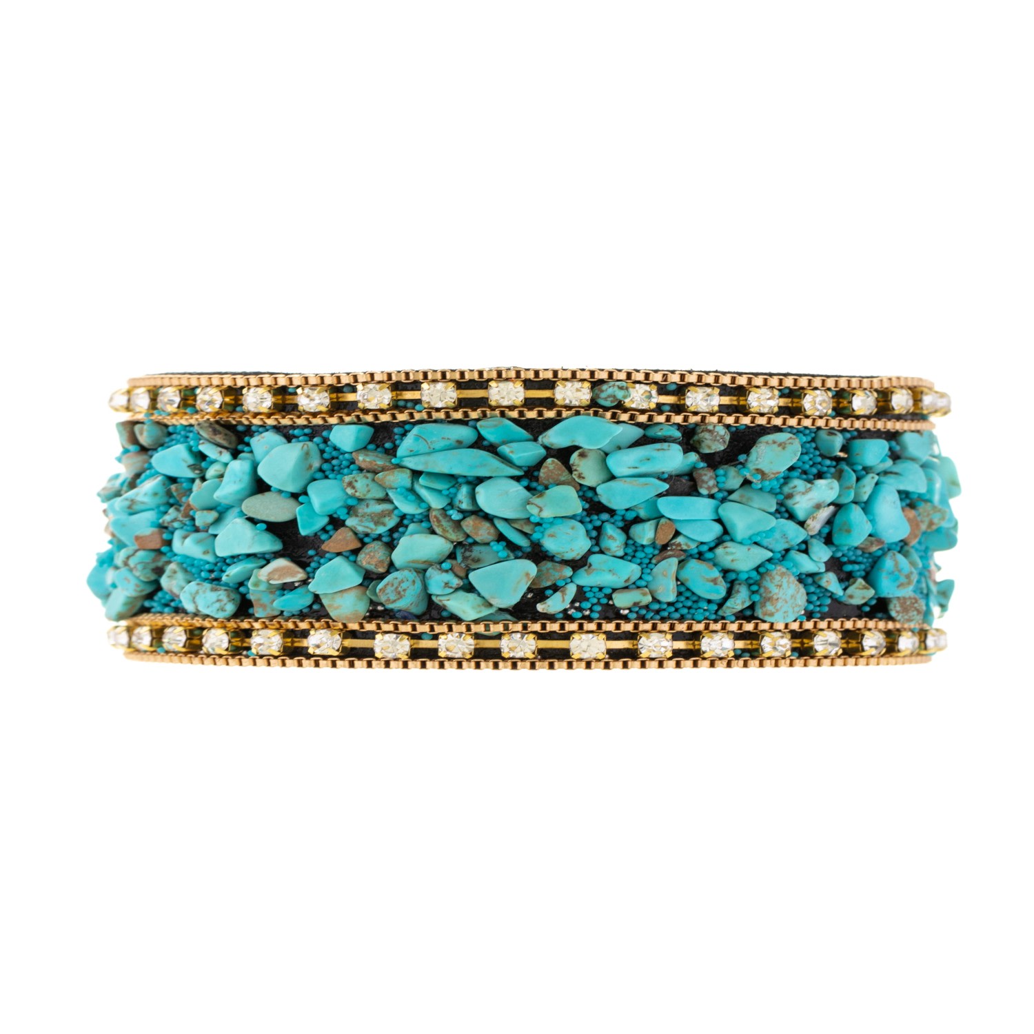 Saachi Men's Gravel Beaded Green Bracelet