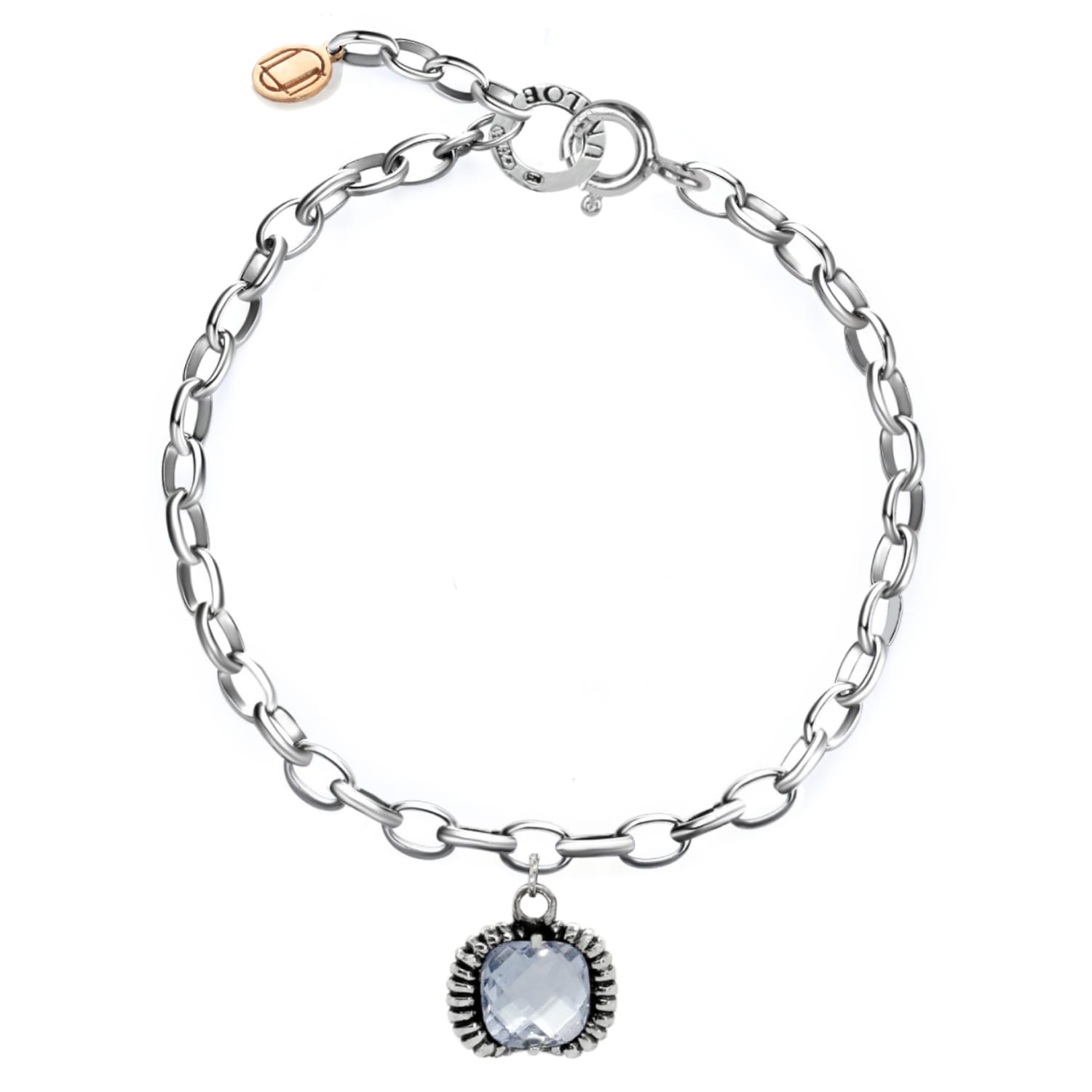 Unaloe Women's Fantasy Bracelet Silver– Timeless Elegance With Blue Crystal