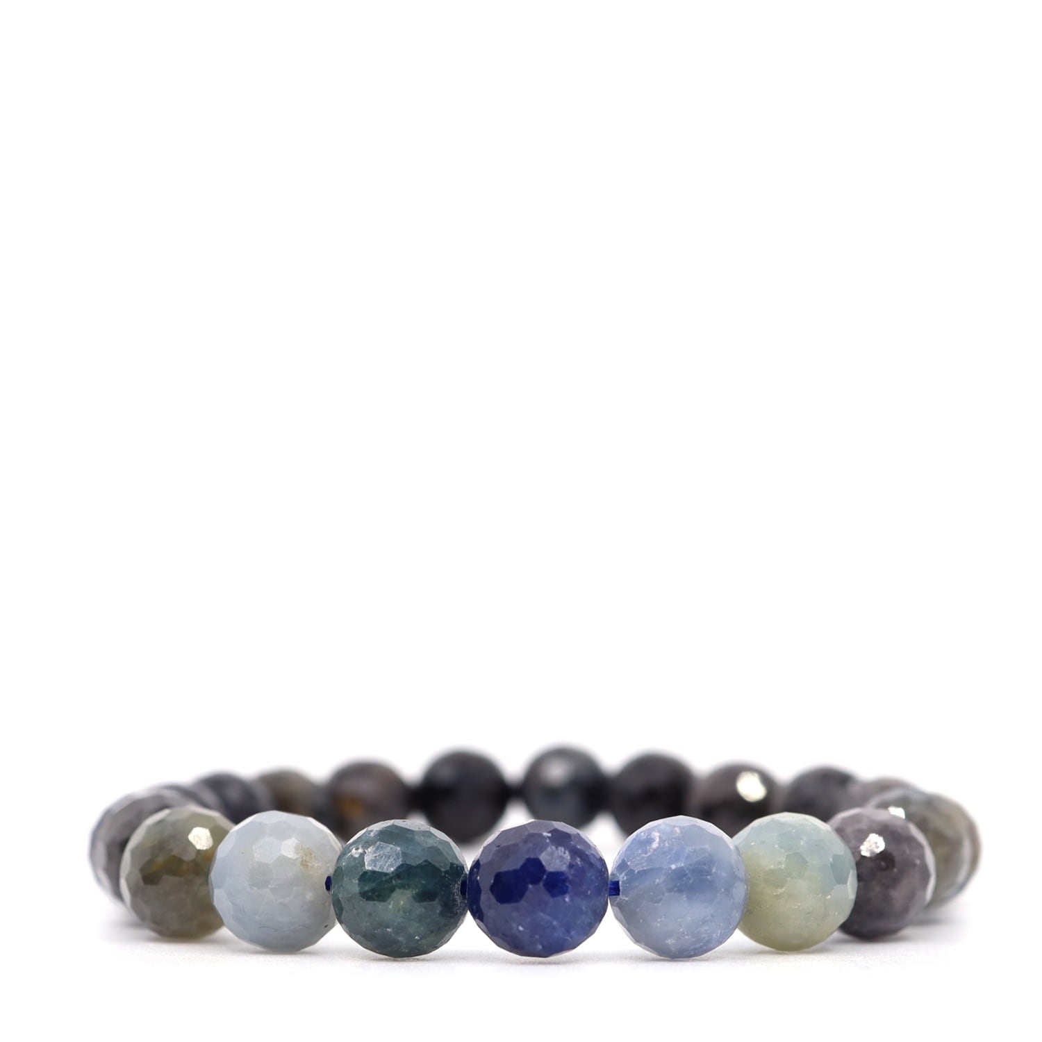 Shar Oke Men's Blue / Grey Ombre Grey Emerald Bracelet In Gray