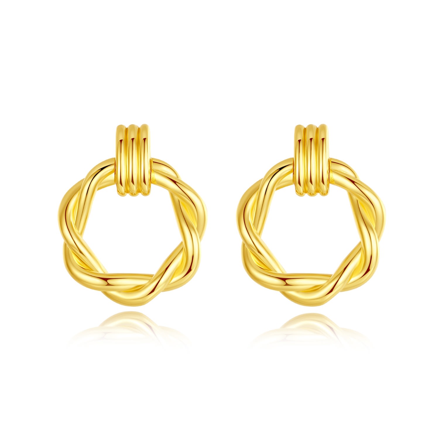 Shop Classicharms Women's Gold Eléa Twisted Hoop Earrings