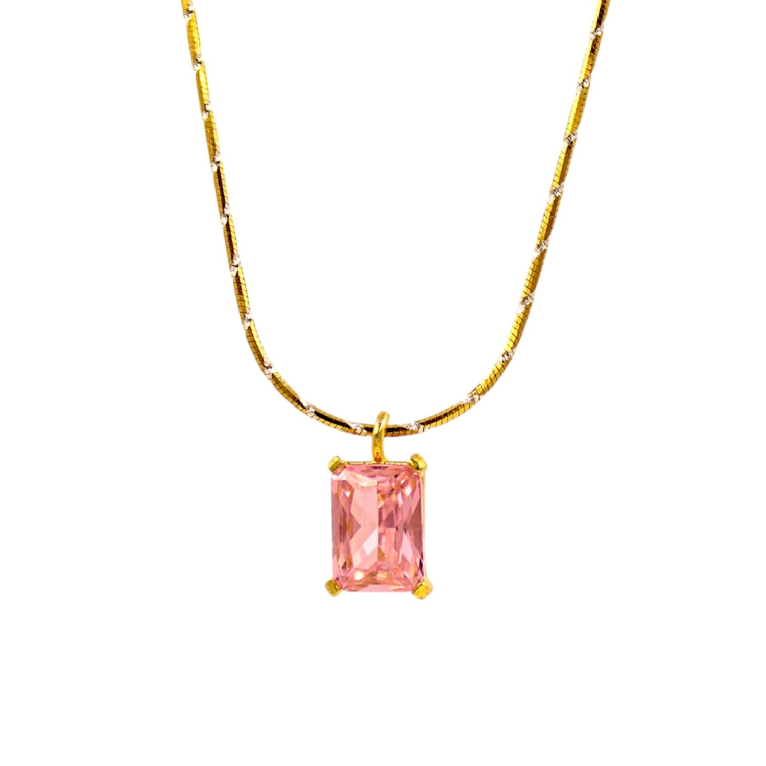 1610istanbul Women's Gold Istanbulite Pink Quartz Necklace In Gold