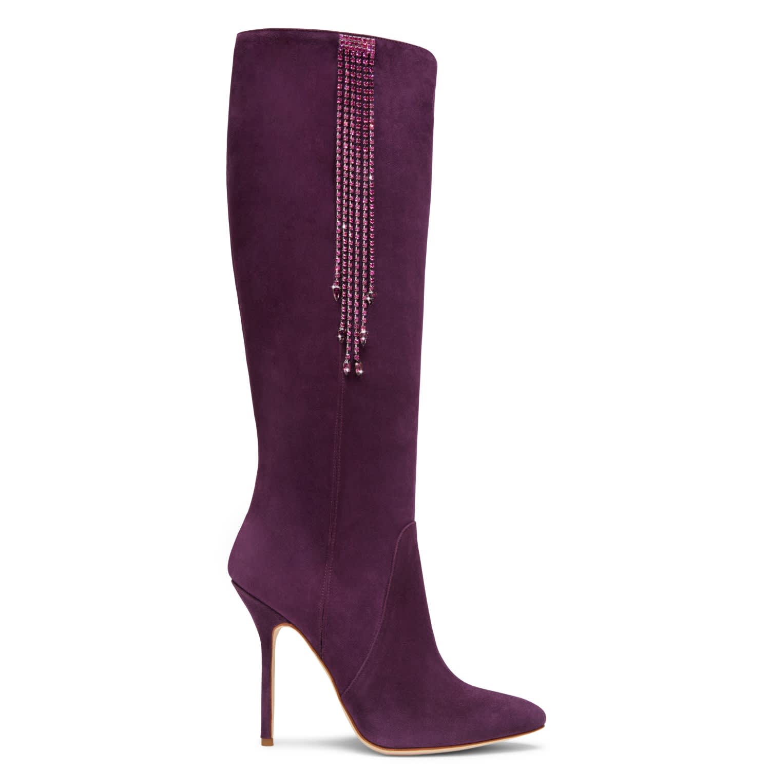 plum suede boots