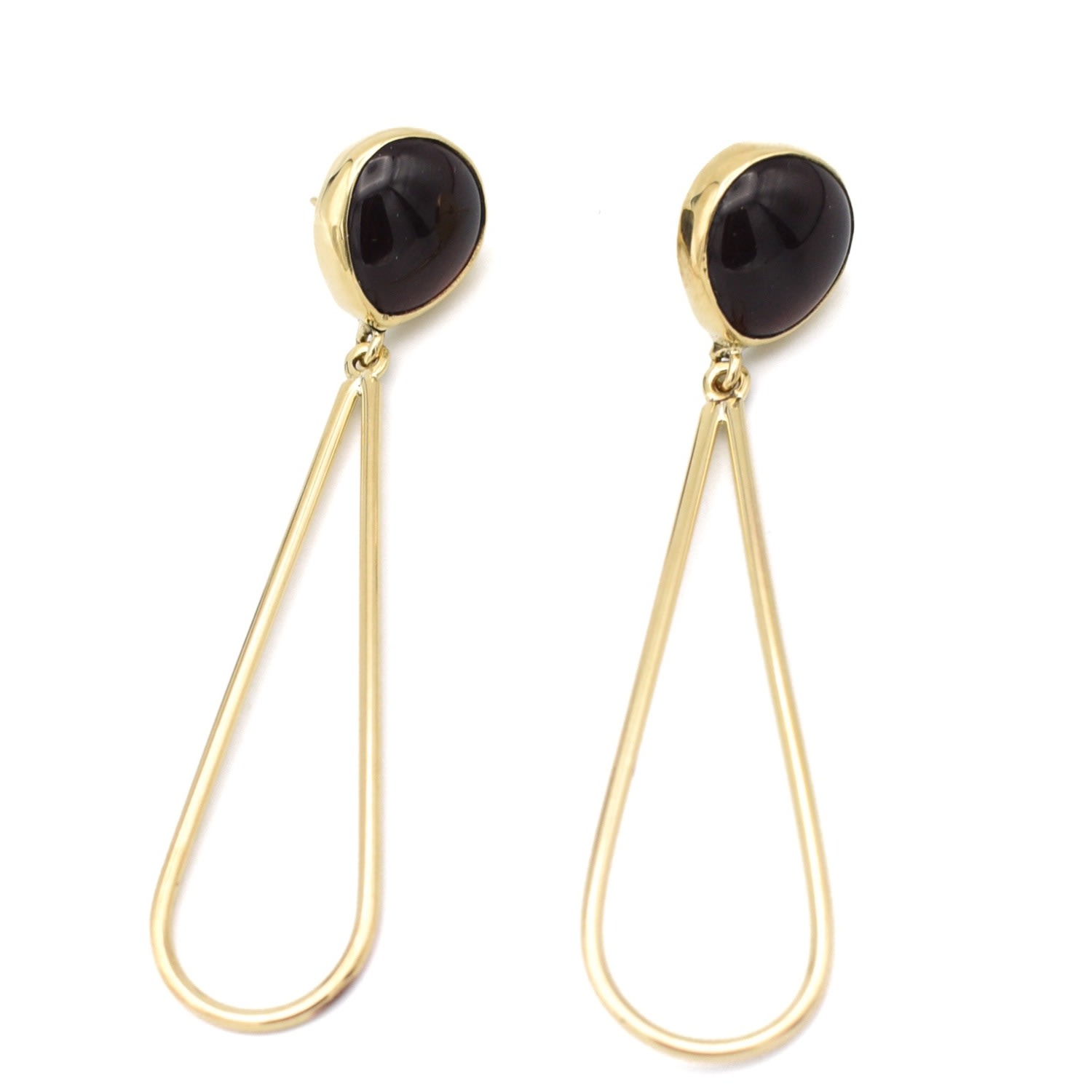 Lala Salama Women's Glass Teardrop Earrings - Brown In Brown
