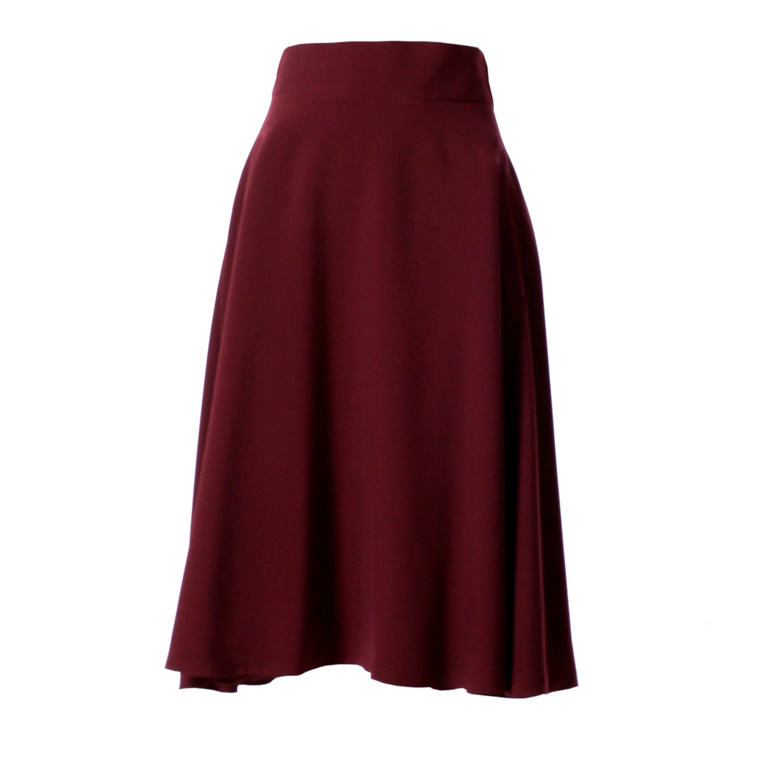 Women’s Red Lesly Burgundy A Line Midi Skirt Extra Small Vikiglow