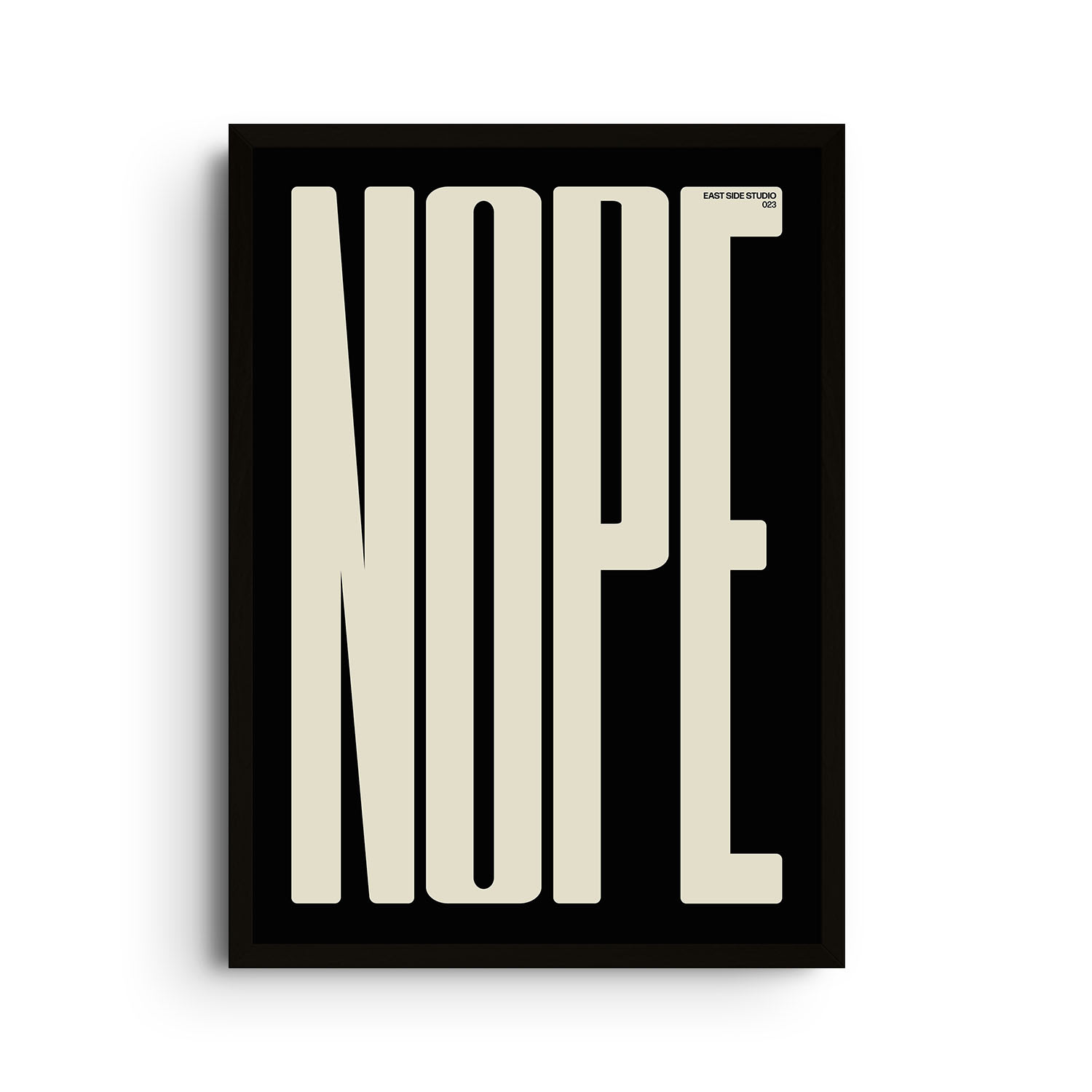East Side Studio London Black Nope - Giclee Fine Art Print - Small In Black