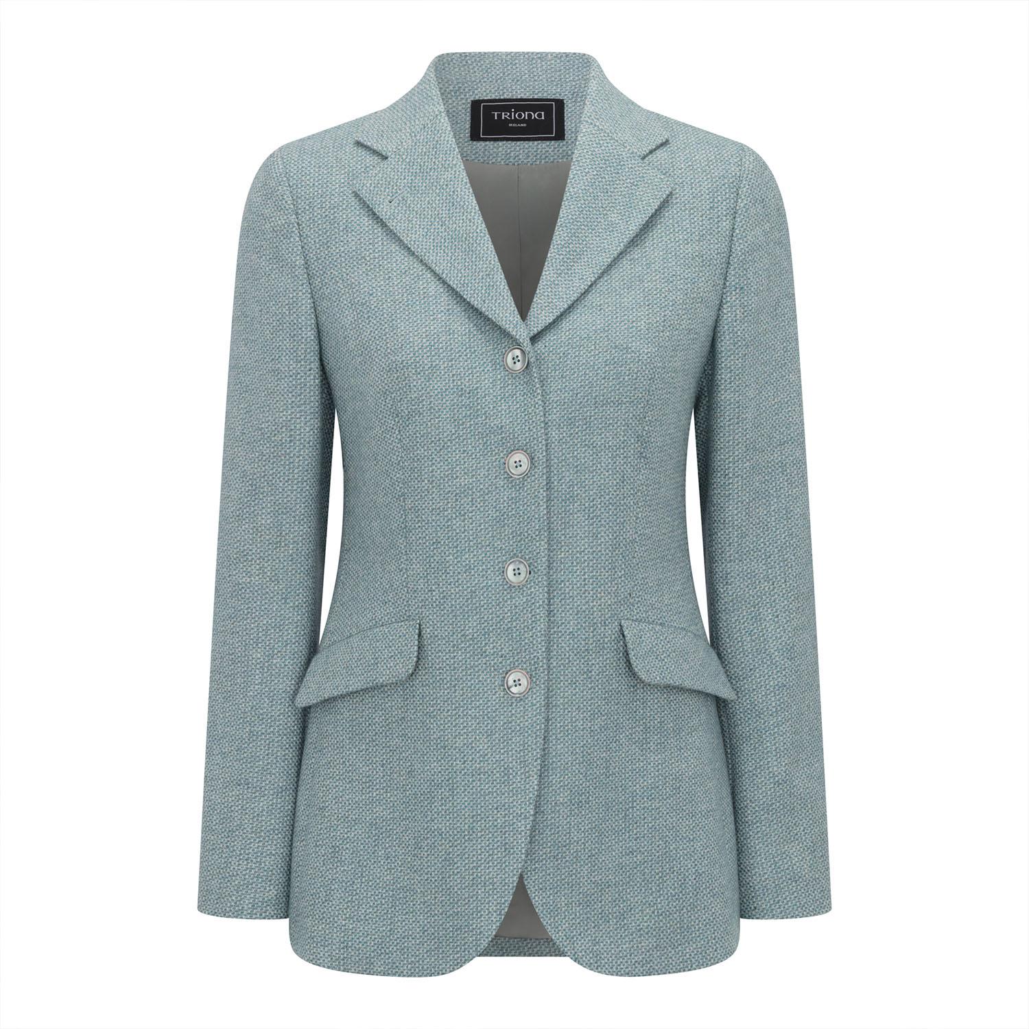 Triona Women's Ocean Blue Fiadh Irish Tweed Jacket In Blue