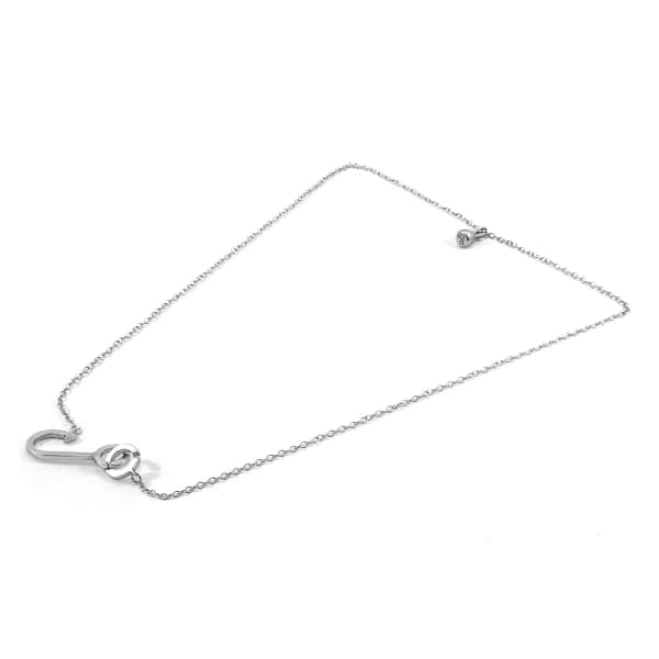 Anchor & Crew Fish Hook Link Paradise Silver Necklace Pendant In Silver