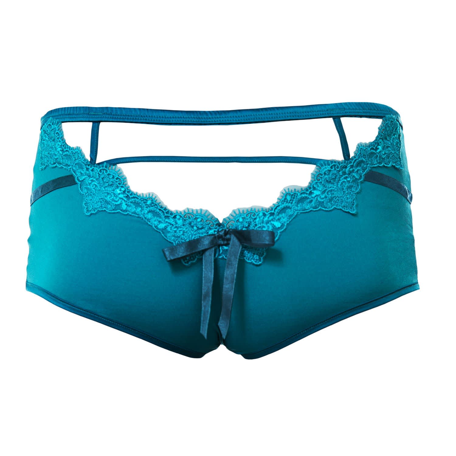 Opulent Lace In Peacock Short | Tallulah Love | Wolf & Badger