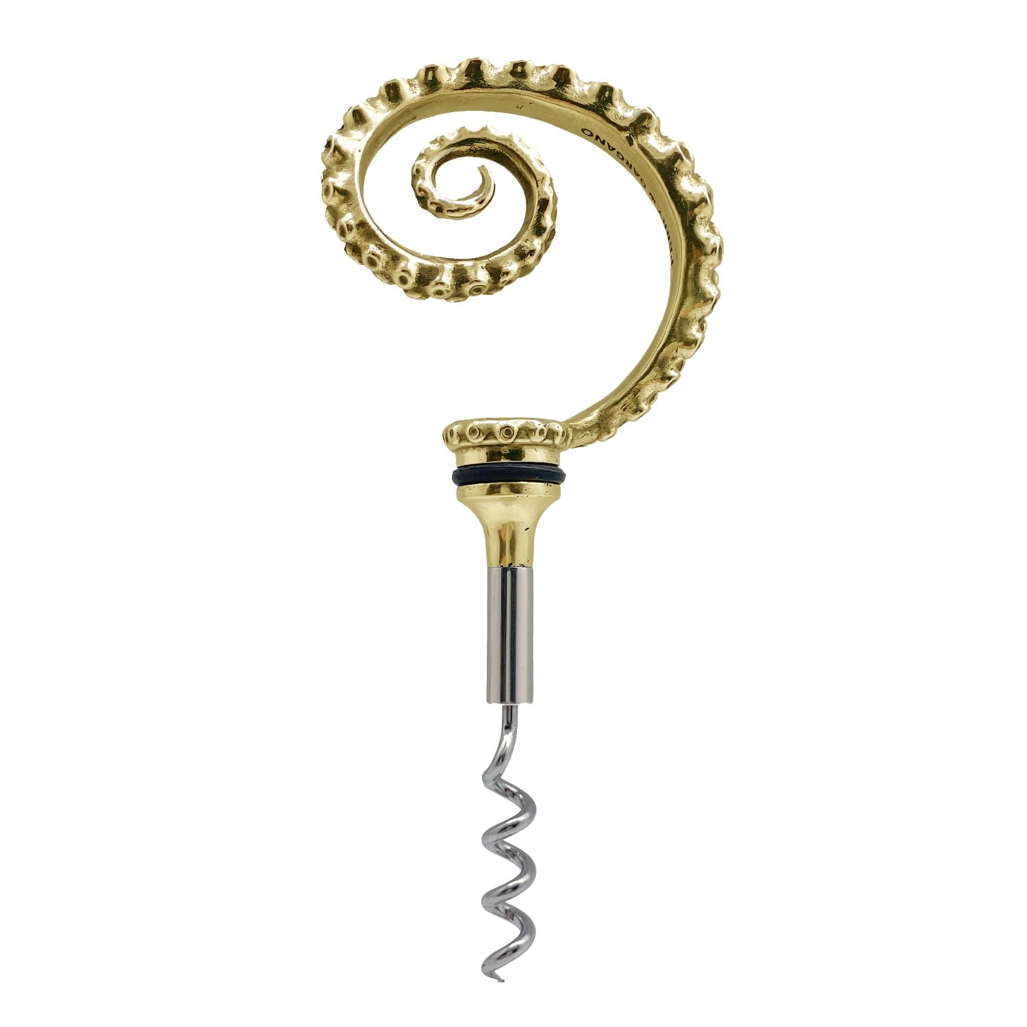Perry Gargano Gold Handmade Tentacle Wine Bottle Opener & Stopper In Gold