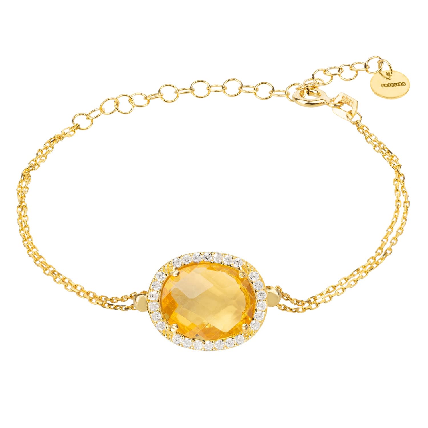 gold citrine bracelet