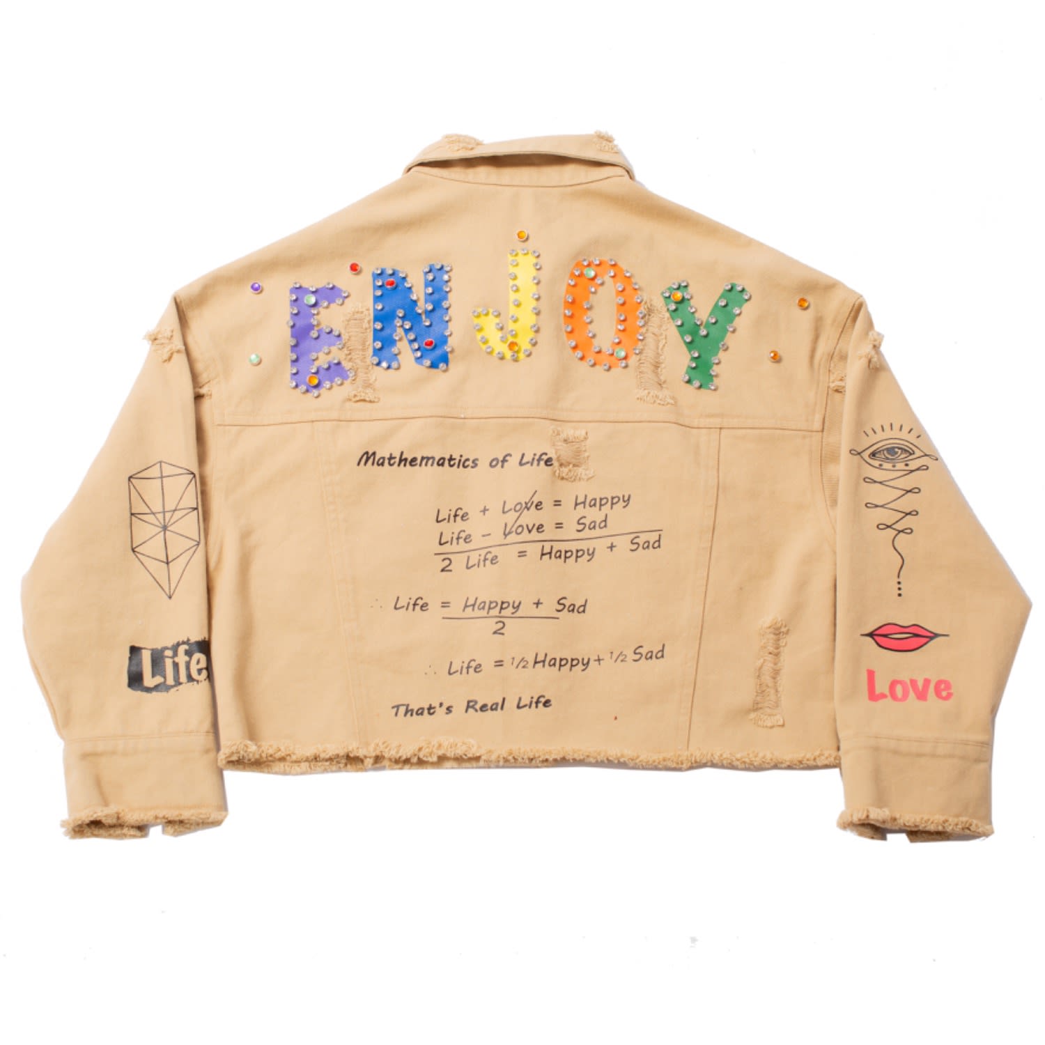 Women's Brown Denim Jacket Enjoy | S/M | Matsour'i