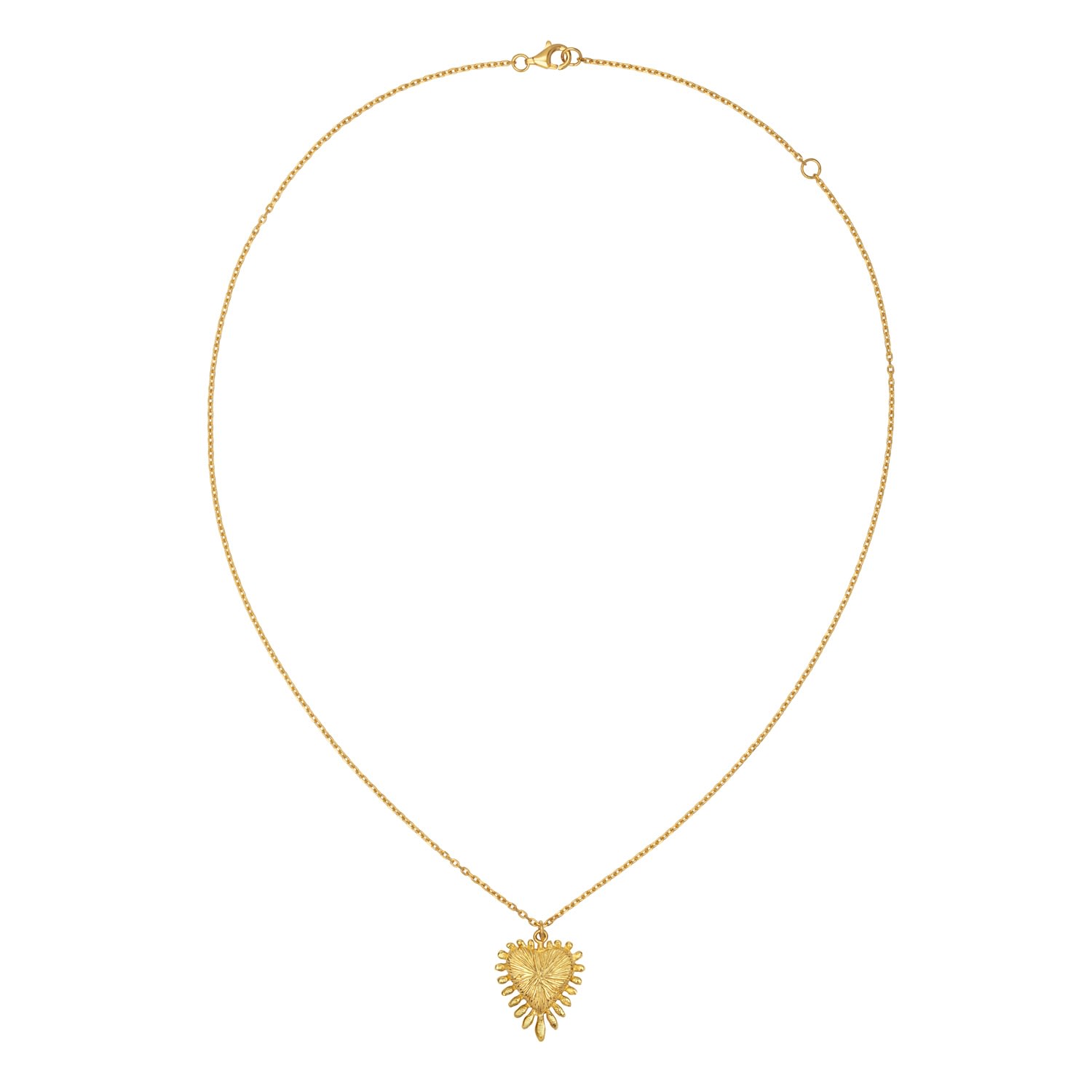 Women’s Heart Rays Necklace Gold Zoe and Morgan