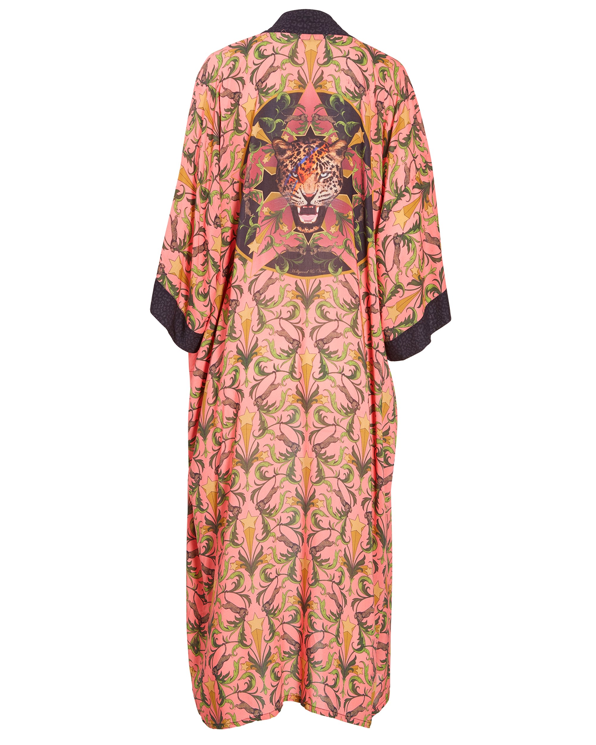 Women's Pink / Black Hollywood And Vine Kimono | M/L | Henelle