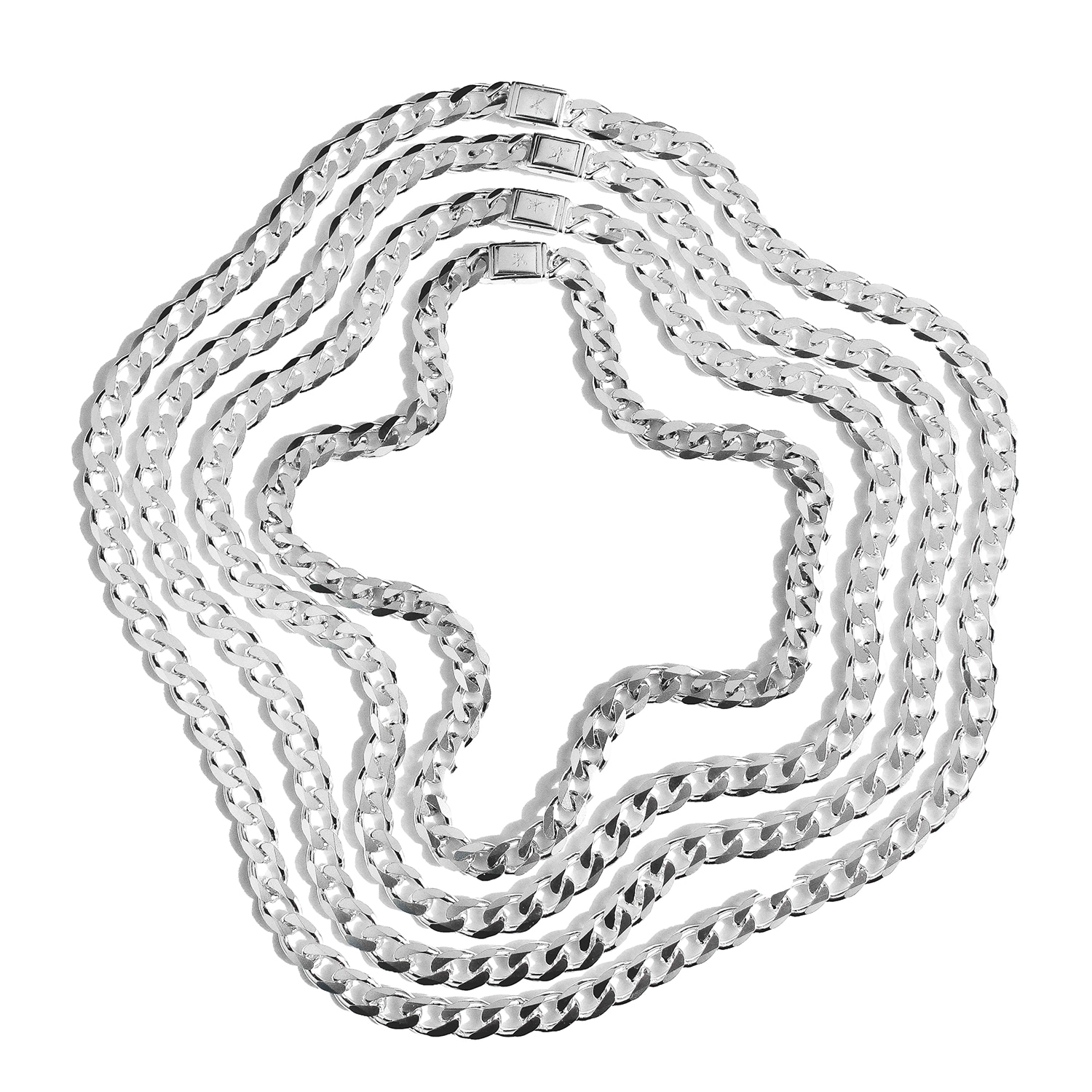 Men’s Silver Curb Chain Necklace - Medium Karen Kriegel