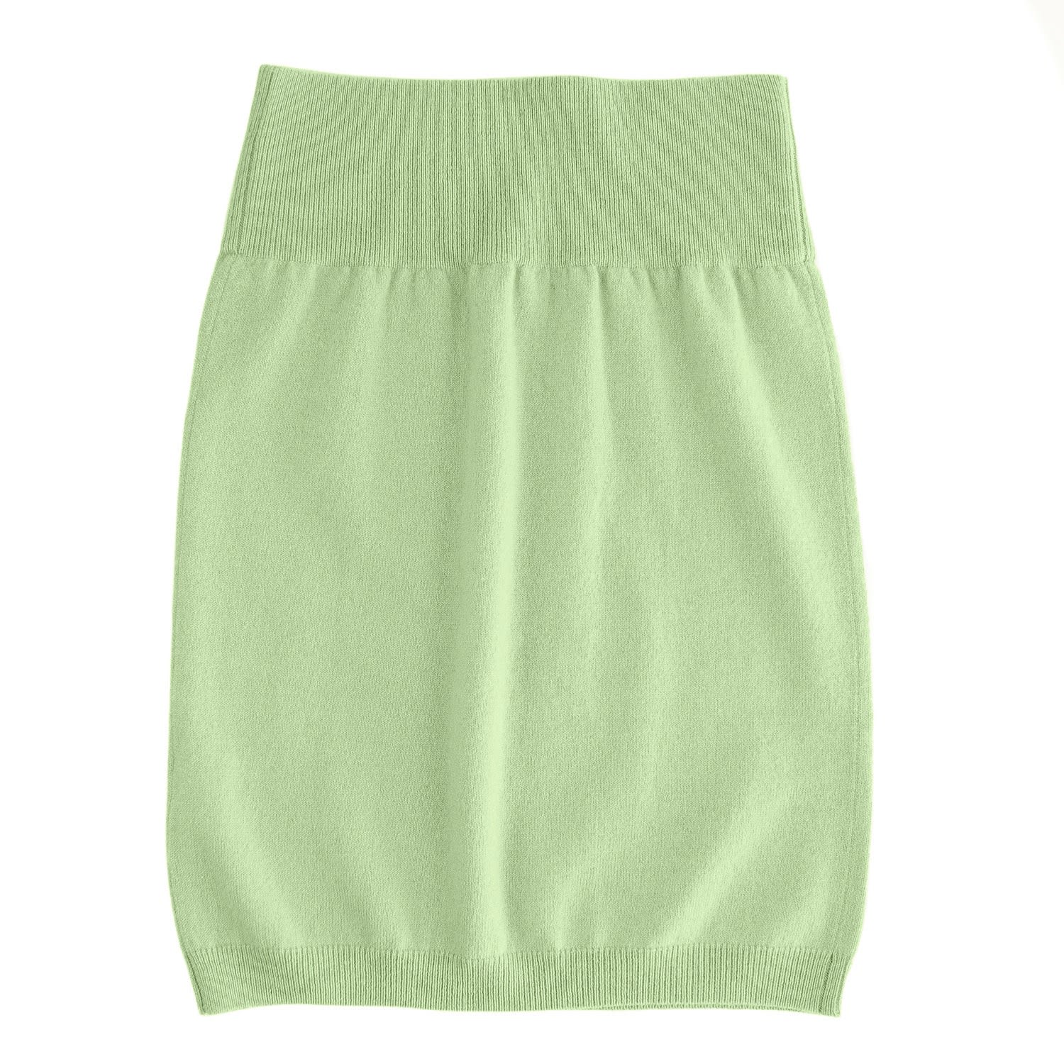 Women’s Green Cashmere Mini Skirt - Pear Extra Small Zenzee