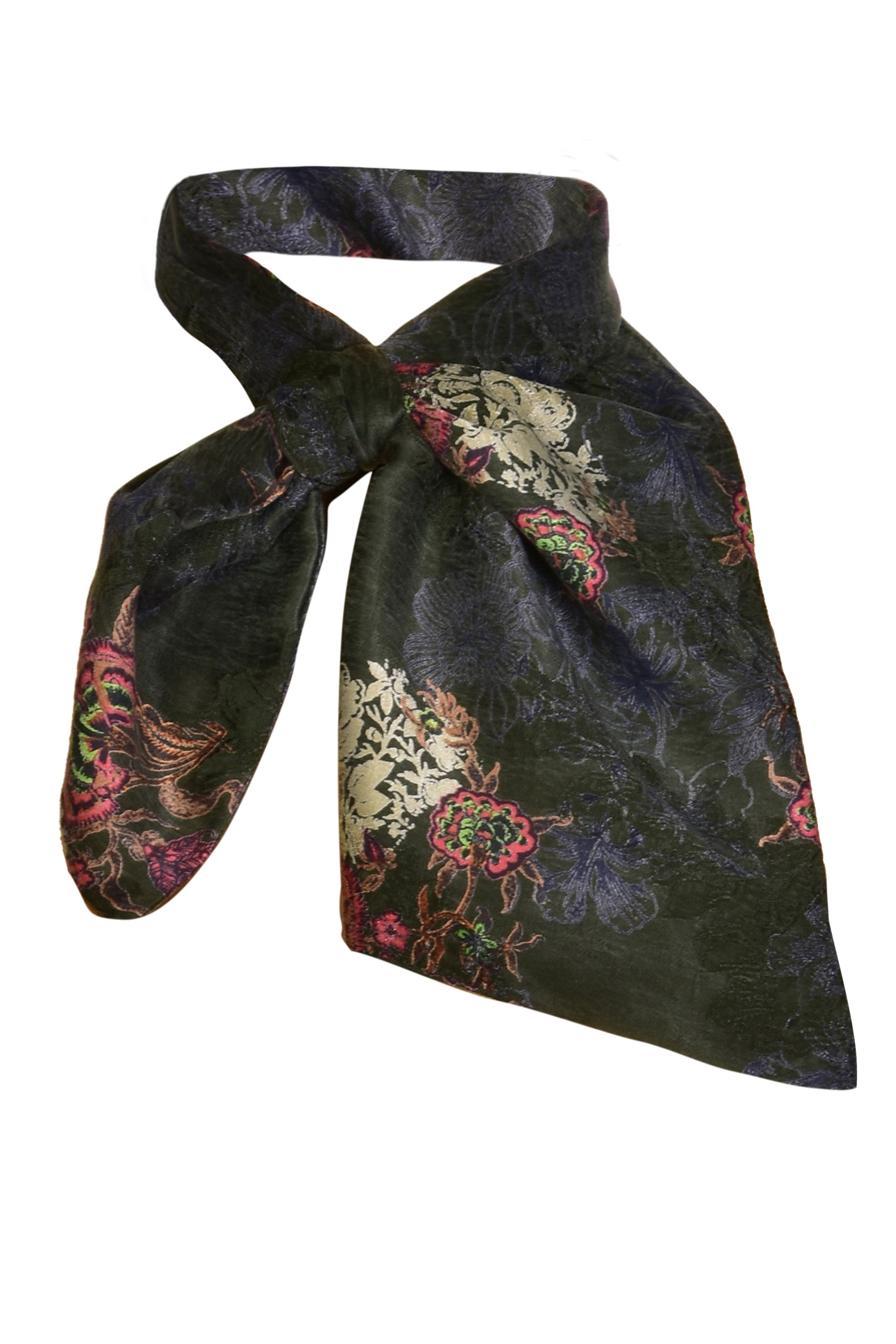Sarvin Women's Green Small Neck Scarf In Green