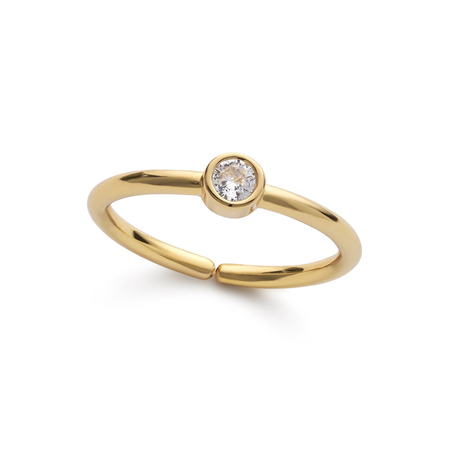 Elk & Bloom Women's Gold Zircon Stacking Band Ring In Gold