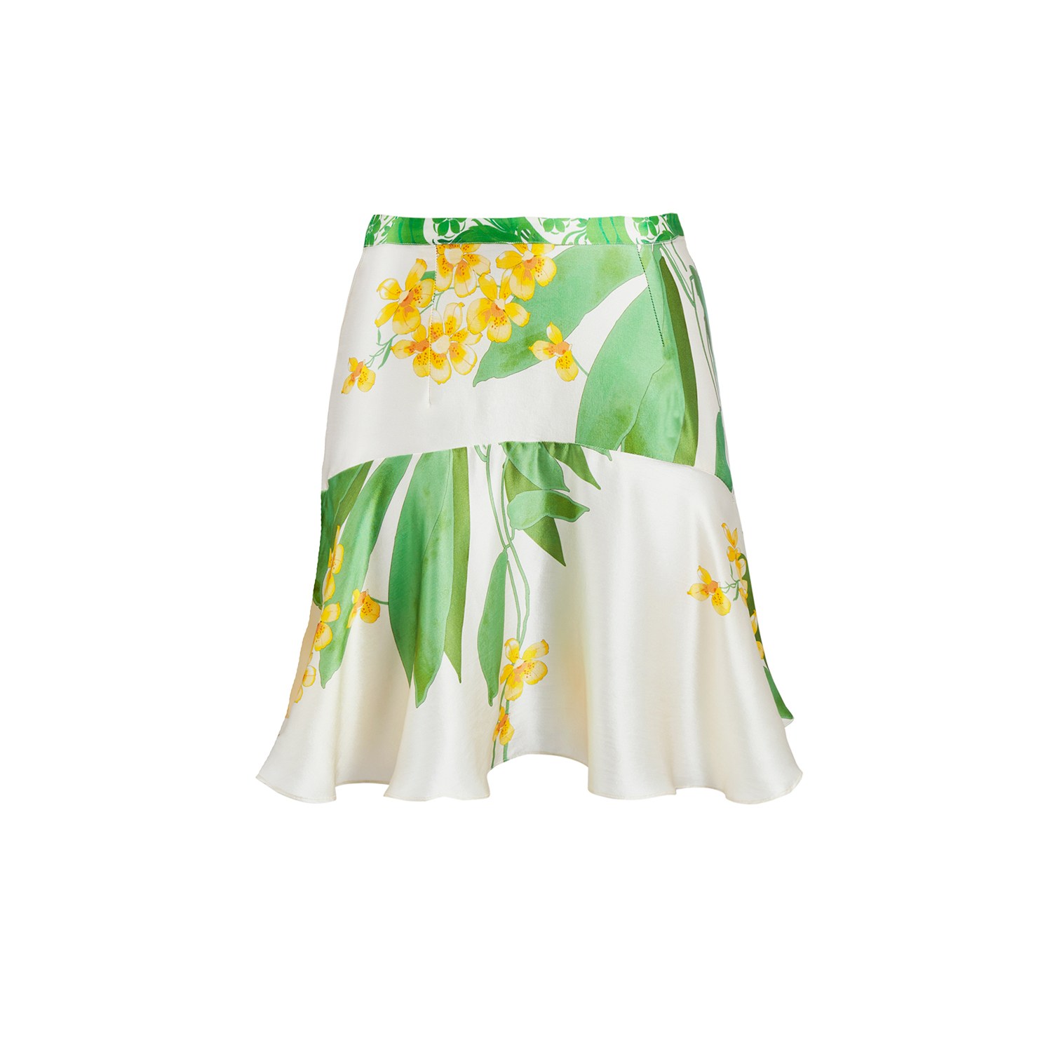 Women’s Donna Green Tropical Skirt - Silk Medium Secret Mission