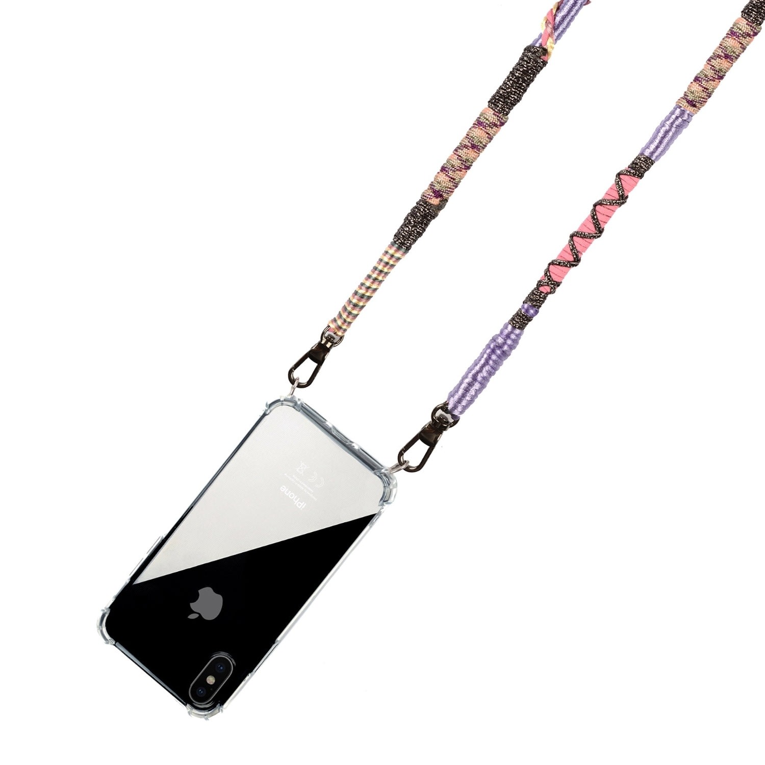 Pink / Purple / Grey Delusion Trendy Phone Strap For Iphone Iphone 15 Plus Happy-Nes