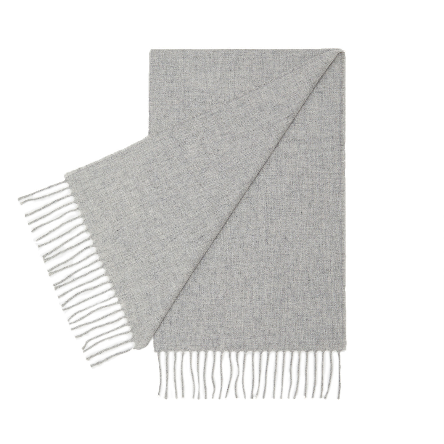 Light Grey Lambswool Scarf Mens Hegarty