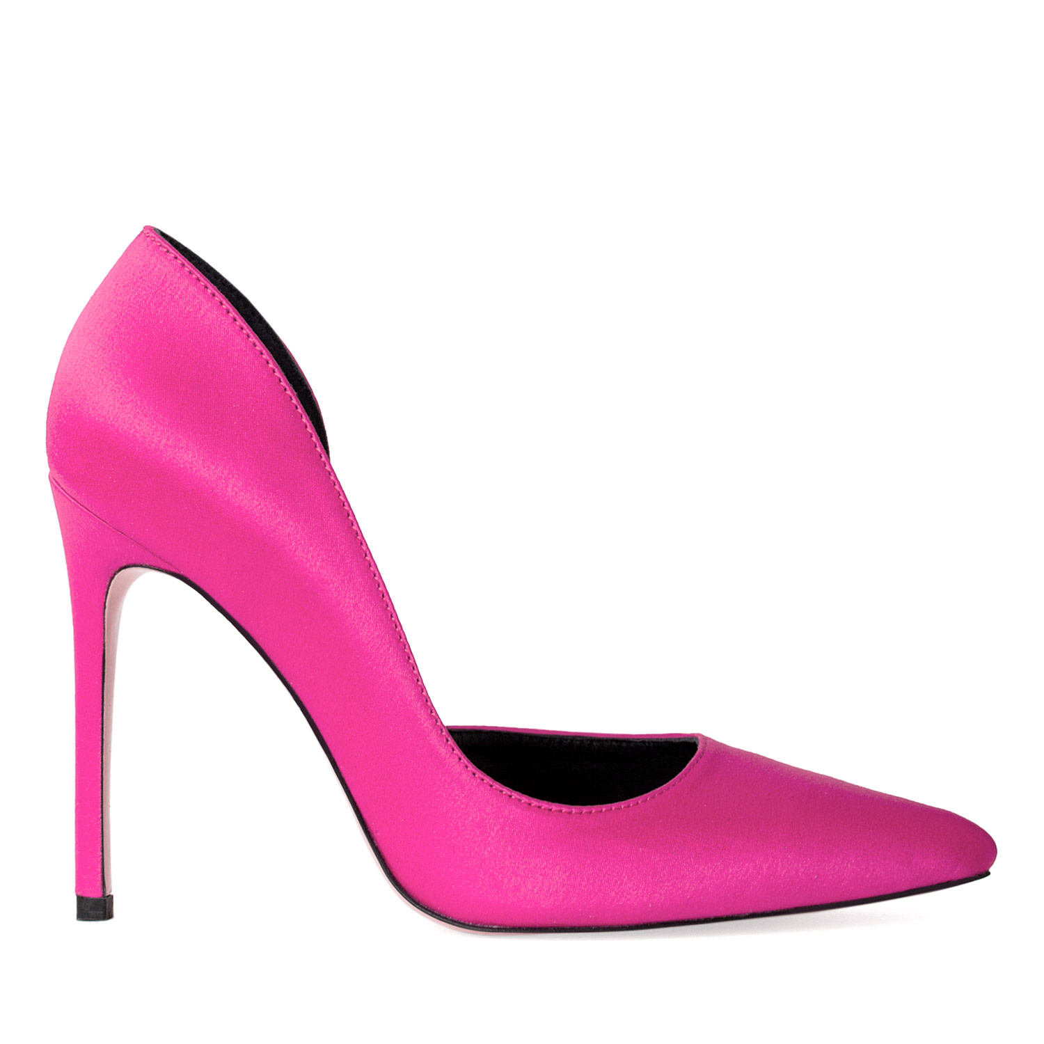 Traces Of Heels Women's Pink / Purple Timeless Desire Pumps In Fuchsia Sleek Satin In Pink/purple