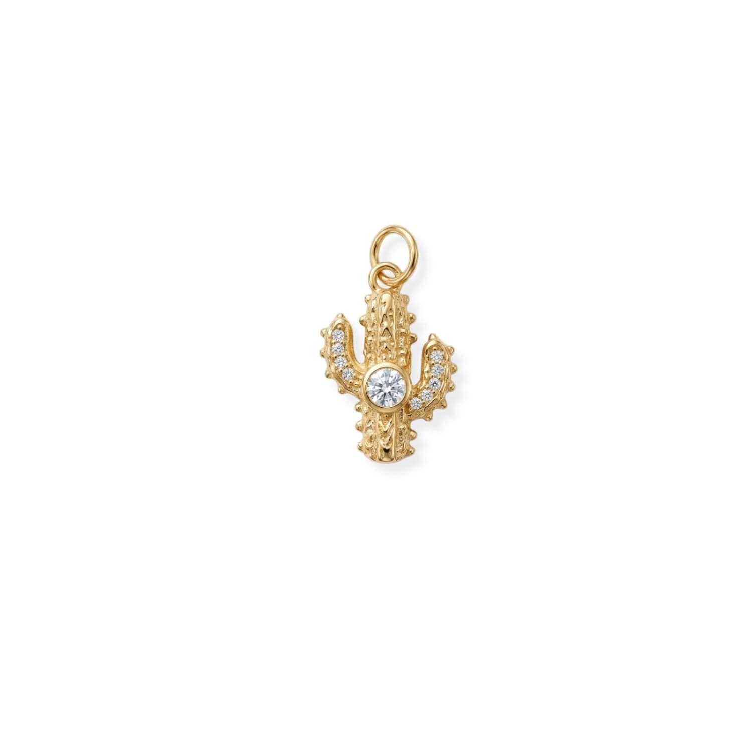 Women's Gold Saguaro Charm | Martina Rozenberg Smira Jewelry