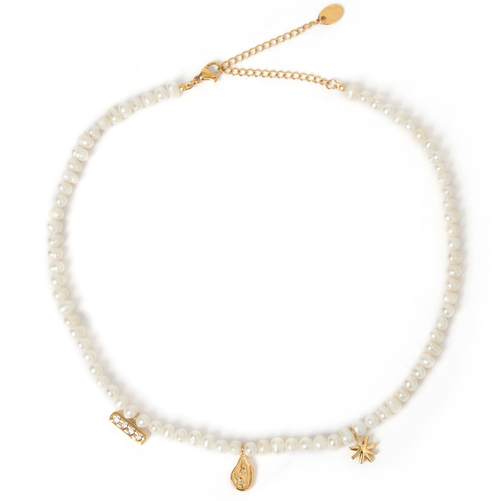 Arms Of Eve Women's Gold / White Paradiso Pearl Necklace In Multi