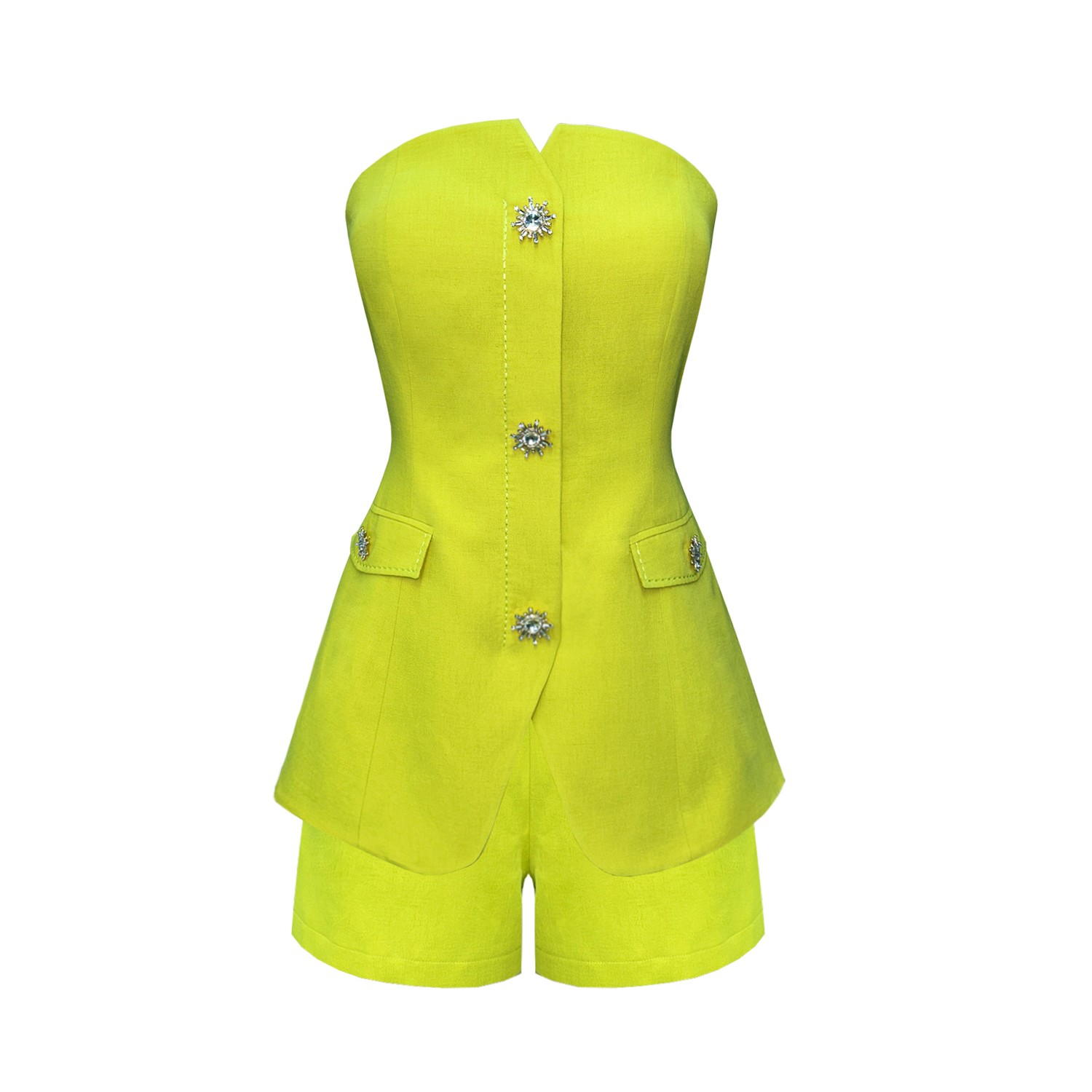 Copurs Green Gloria Top & Dalia Short Set In Green