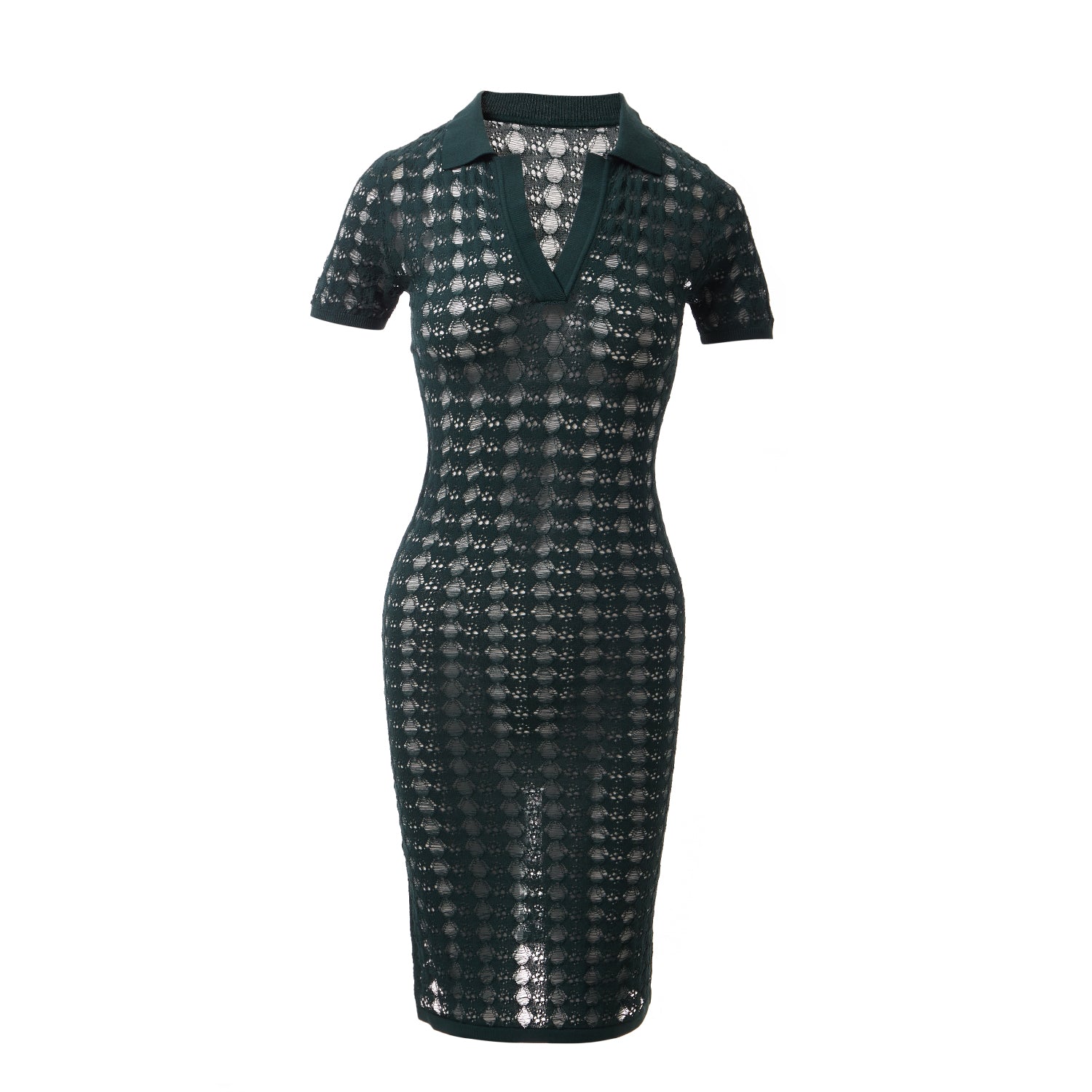 Fully Fashioning Women's  Kendall Crochet Knit Mini Dress - Green In Green