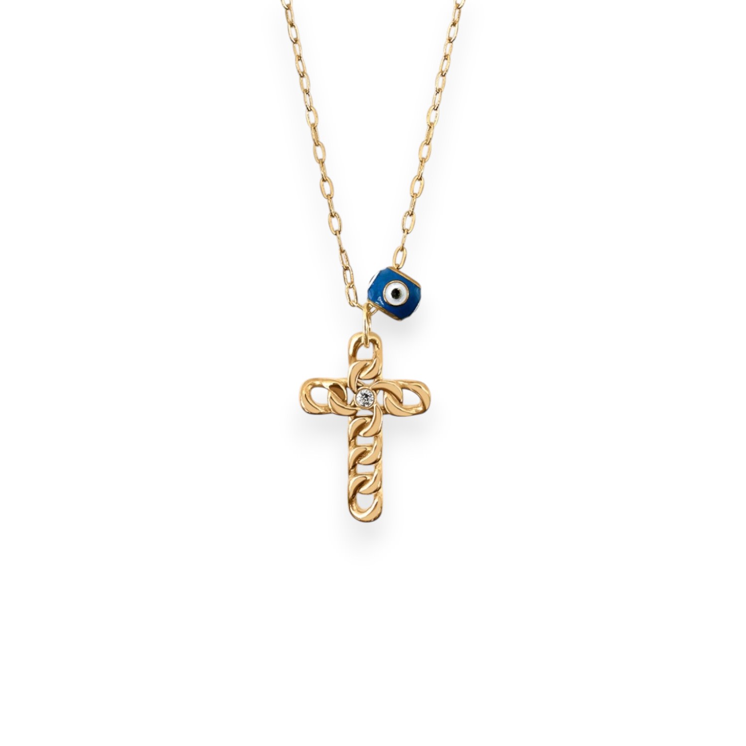 Alexie Of Athens Women's Gold / Blue Serendipity Necklace