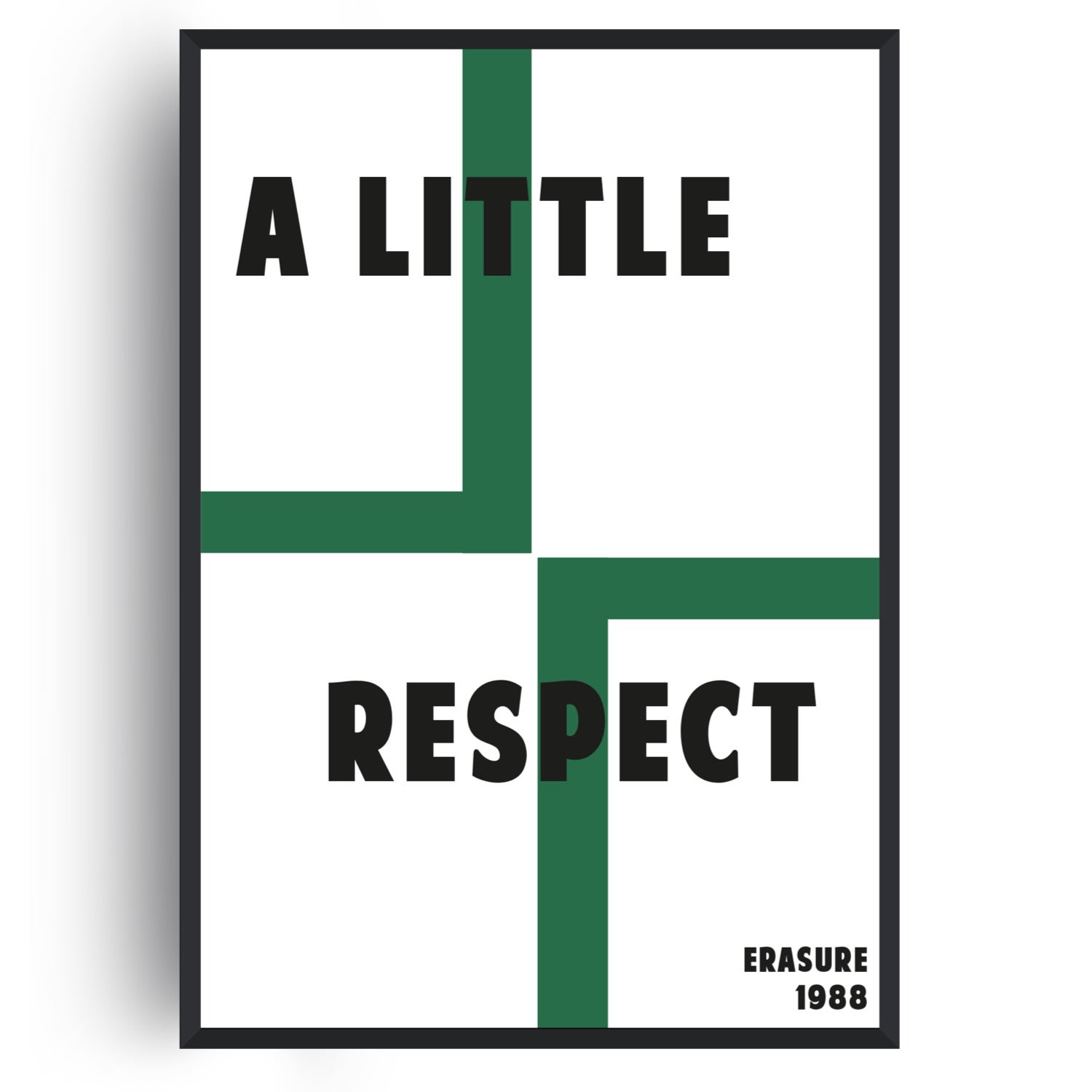 Fanclub Green A Little Respect Music 70s Retro Giclée Art Print A2 In Green