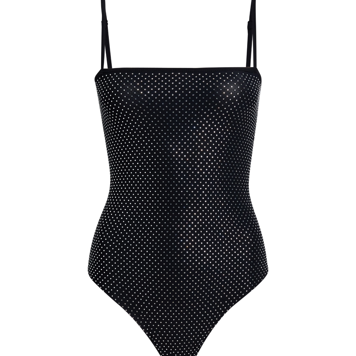 Commando Women's Party Starter Straight Cami Bodysuit In Crystal Black In Black