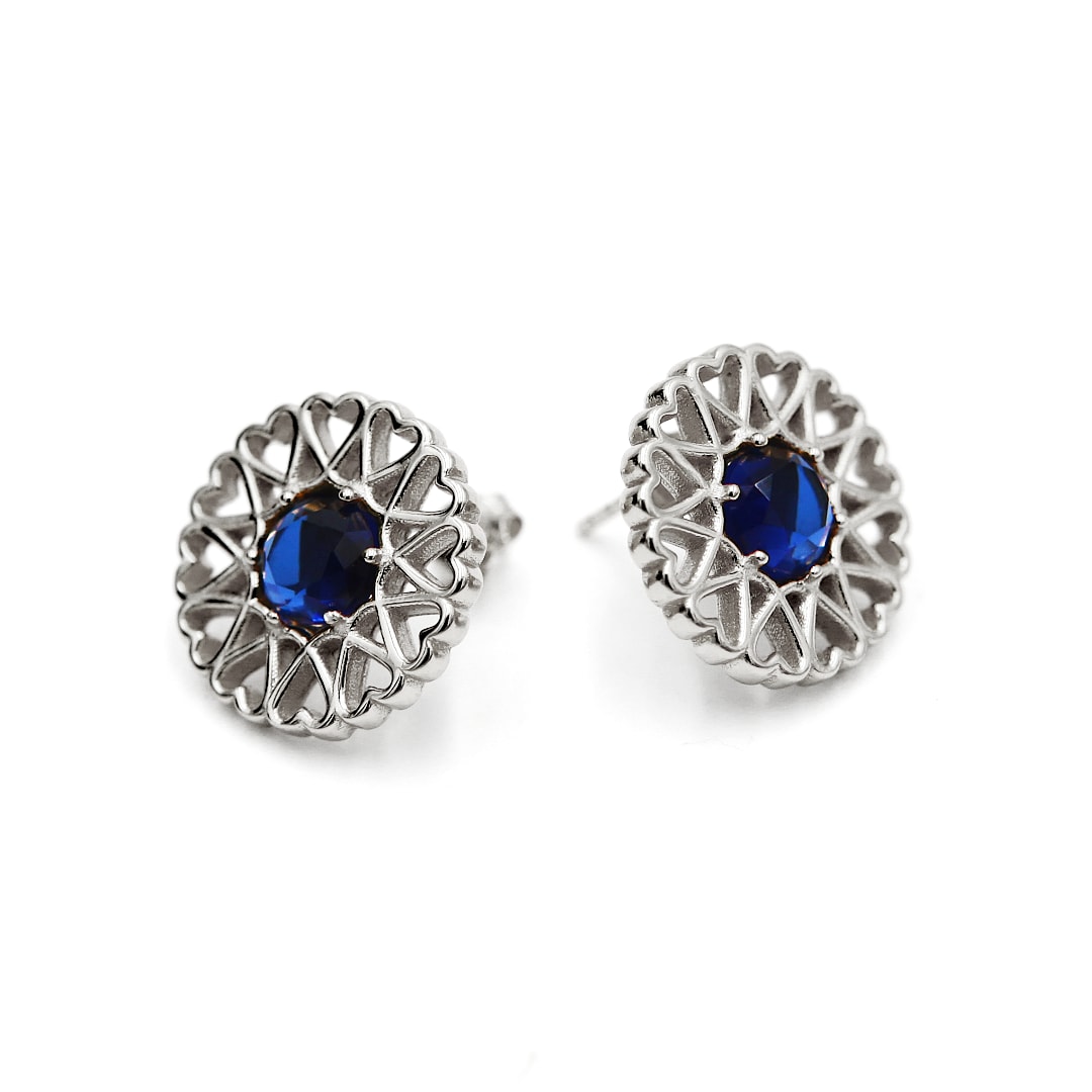 Women’s Amoare Paris Earrings In Sterling Silver - Sapphire Blue