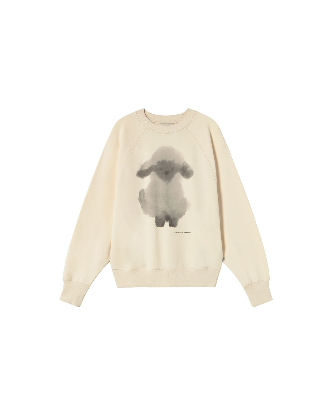 Thinking Mu Women's White Cloud Sheep Bonnie Sweatshirt In White