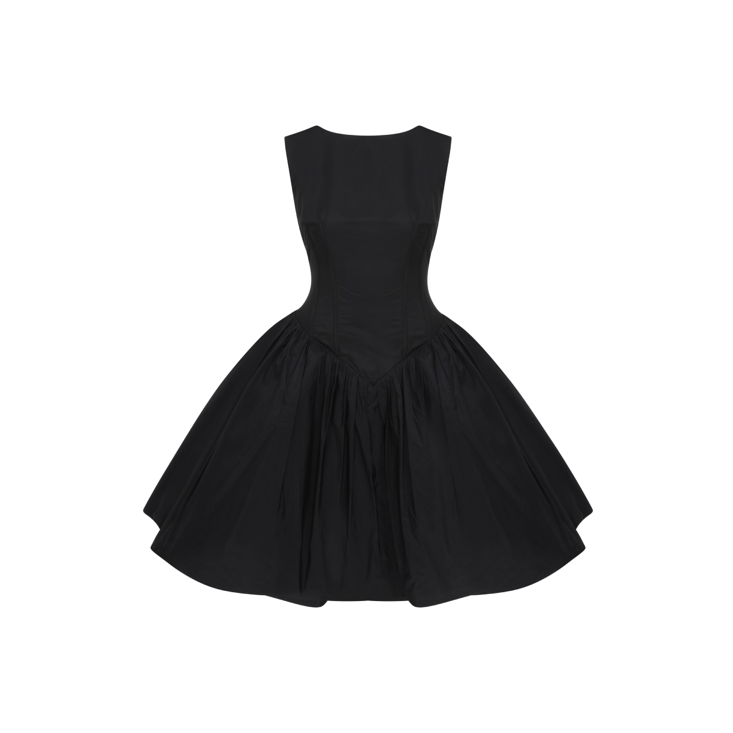 Zan Studio Women's Puffy Dress With Chain - Black In Black