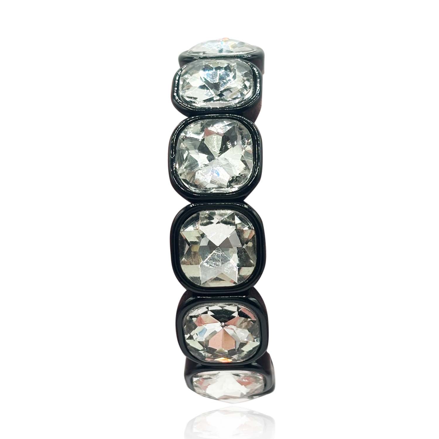 Michael Nash Jewelry Women's Black / White Black Enamel And Cushion Shape Bracelet