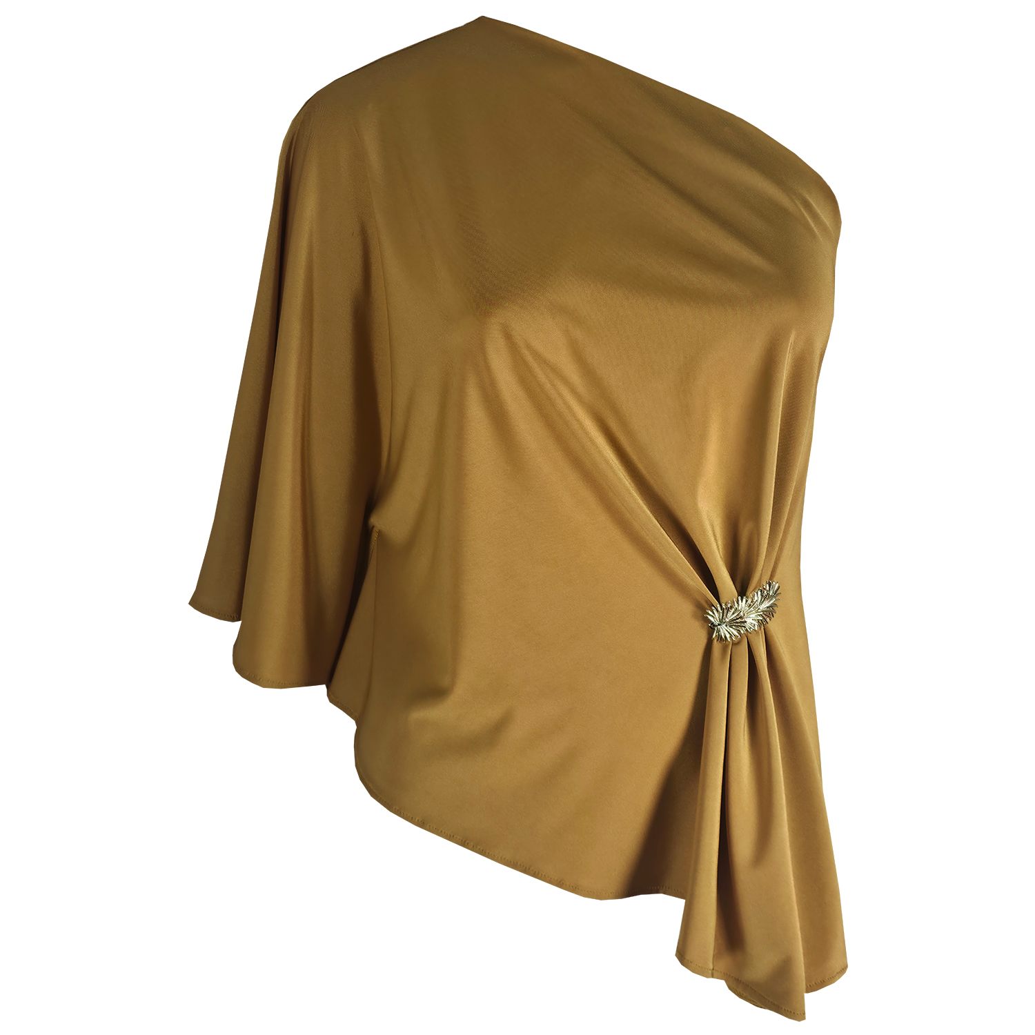 Women's Gold / Yellow P's And Q's Ochre Gold One Shoulder Top | Small | Me & Thee