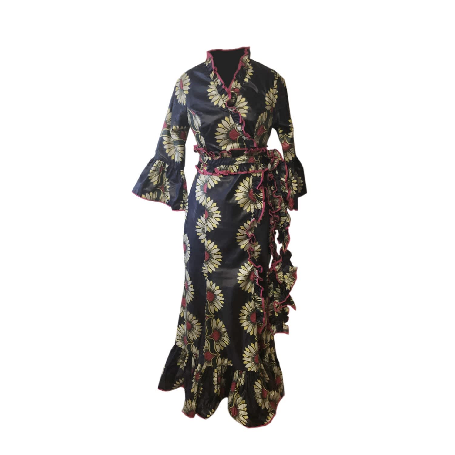 floral kimono maxi dress