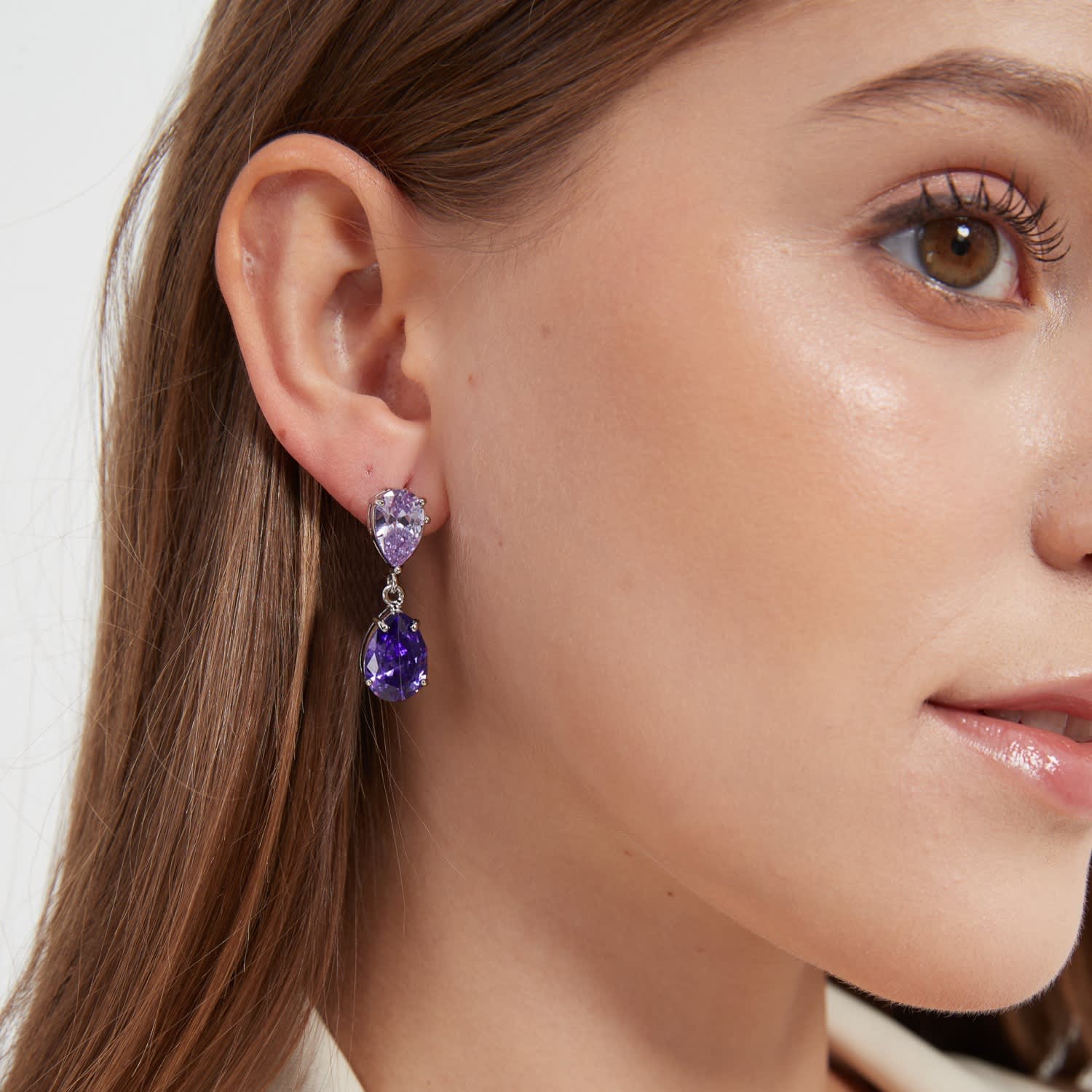 Harris Purple Drop Earrings | MISS CECILIA | Wolf & Badger