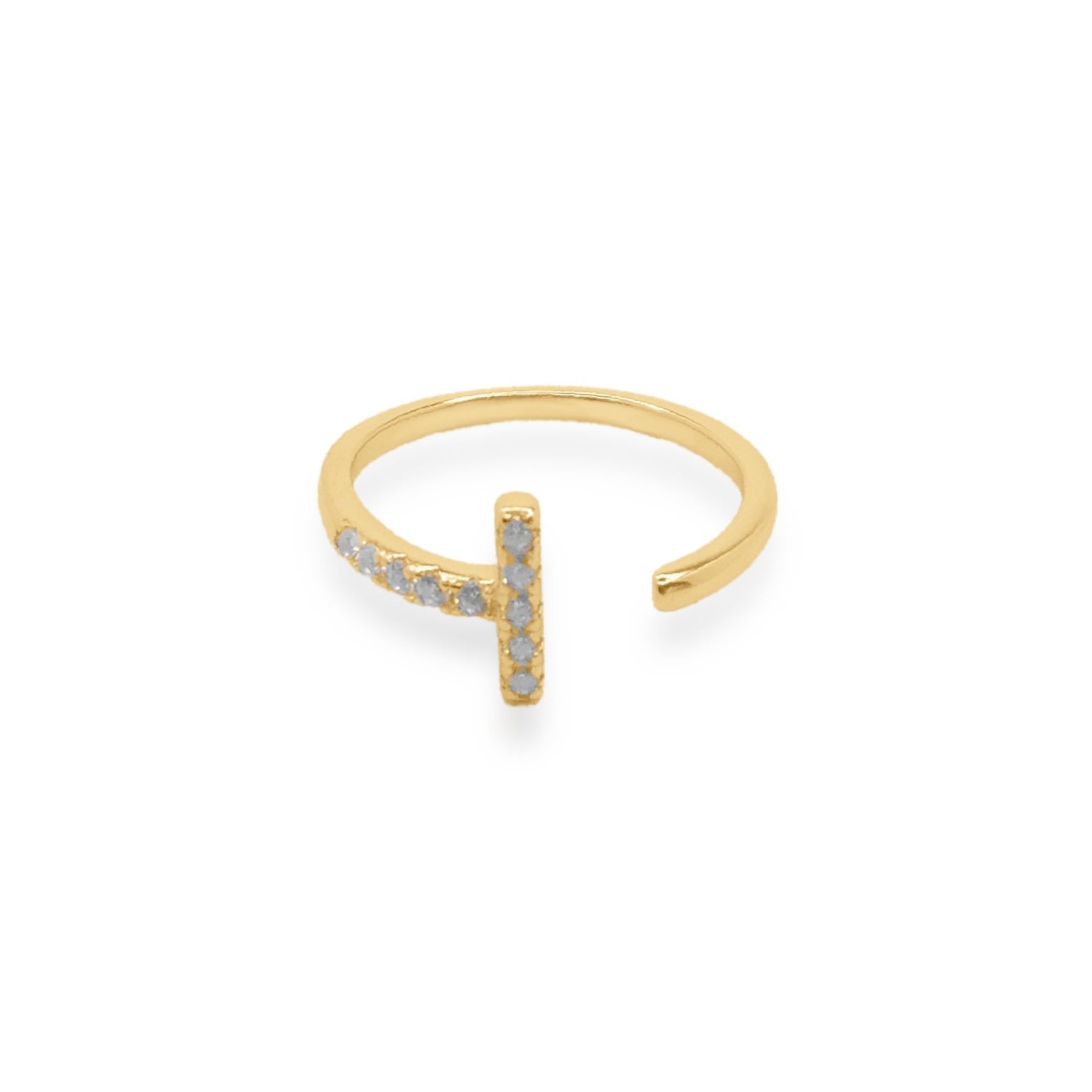 Viea Women's Gold Hazel Dainty Zirconia Stone Ring