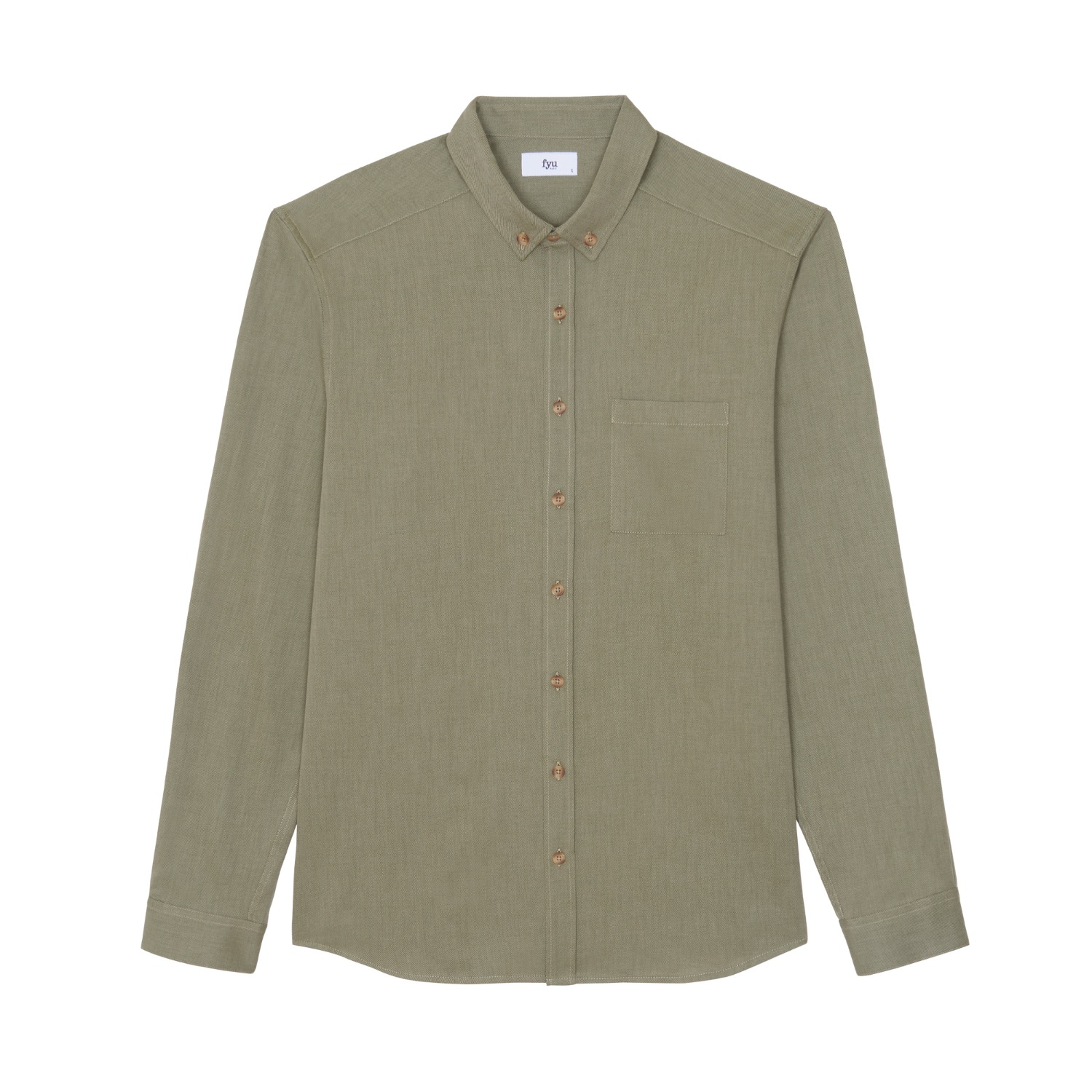 Men’s Green Charlie Shirt In Moss Small Fyu Paris