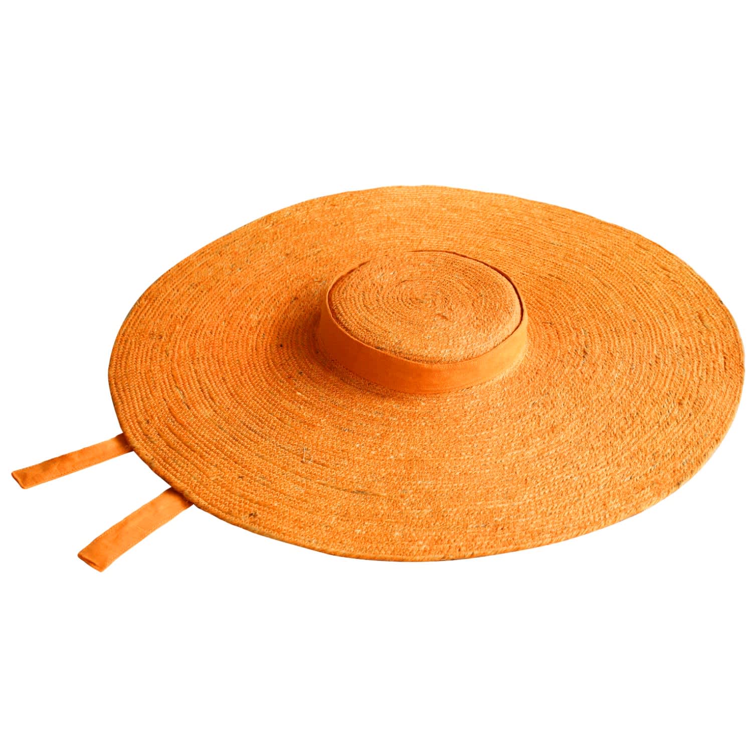 Lola Wide Brim Jute Straw Hat In Orange | Brunna.Co | Wolf  display picture 1
