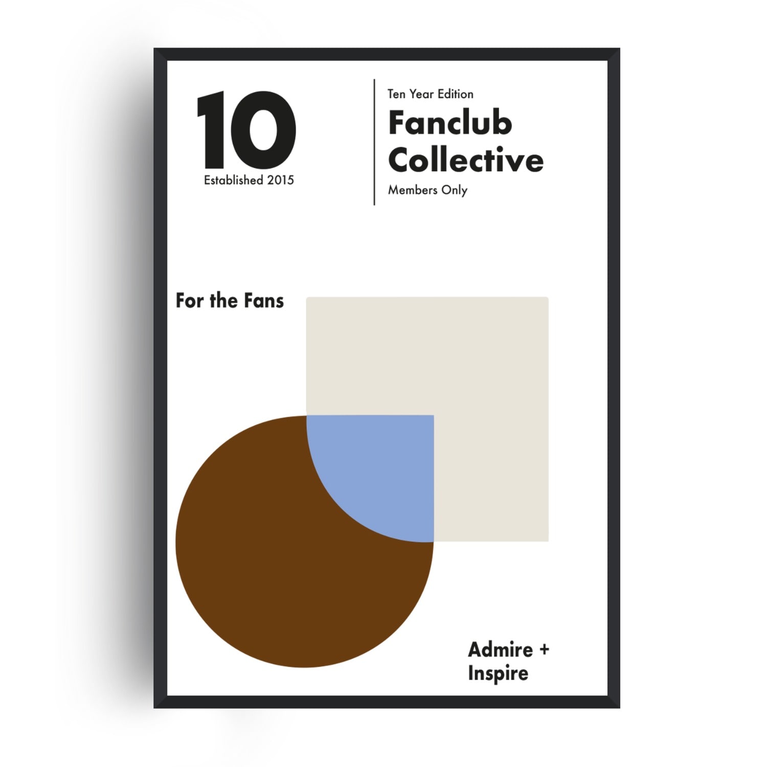 Fanclub 10 Year Retro Giclee Art Print In White