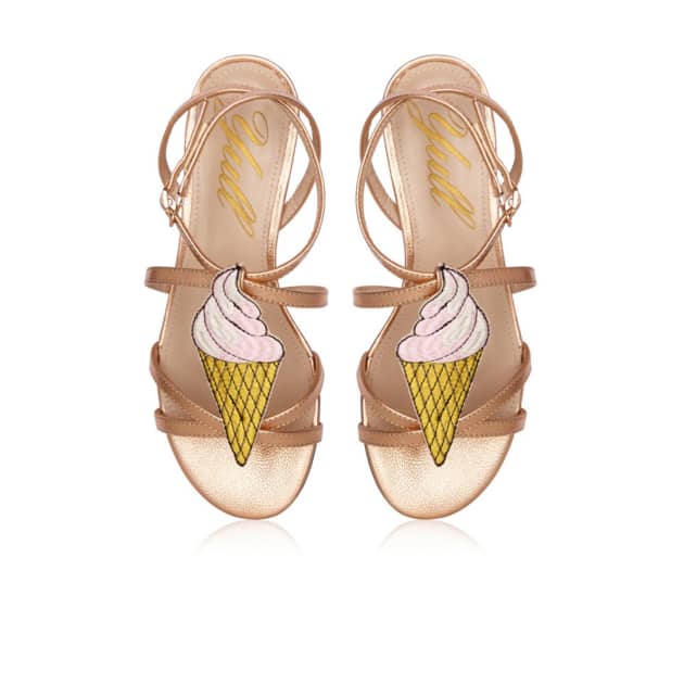 rose gold designer shoes