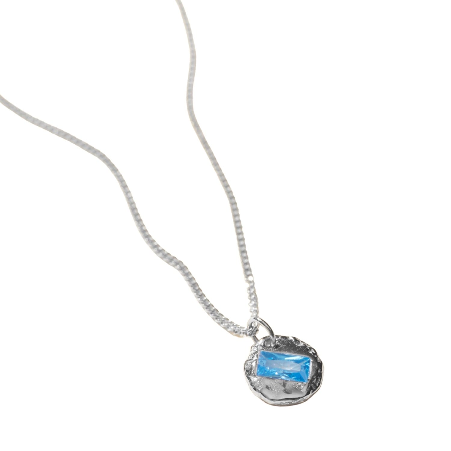Muru Women's Mini December Birthstone Necklace Silver