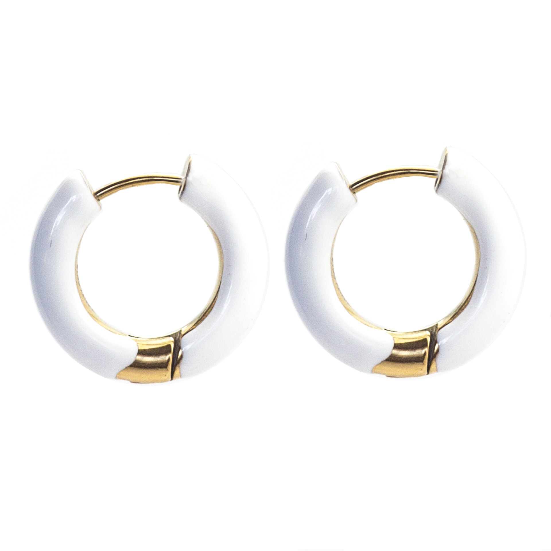 Salty Cali Women's Gold / White Ella Hoops - White