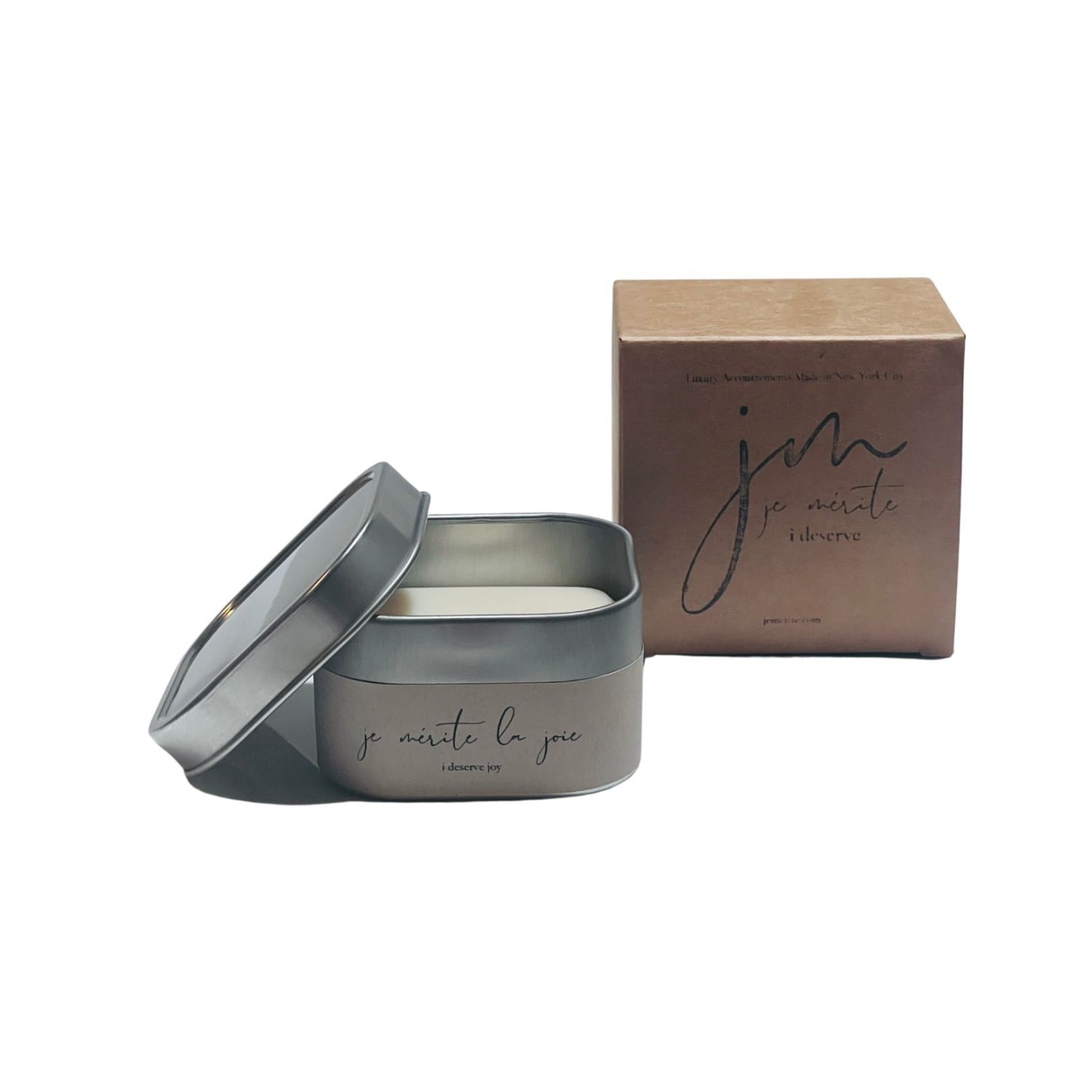 Je Mérite (i Deserve) White Je Mérite La Joie, I Deserve Joy Affirmation Wax Melt In White